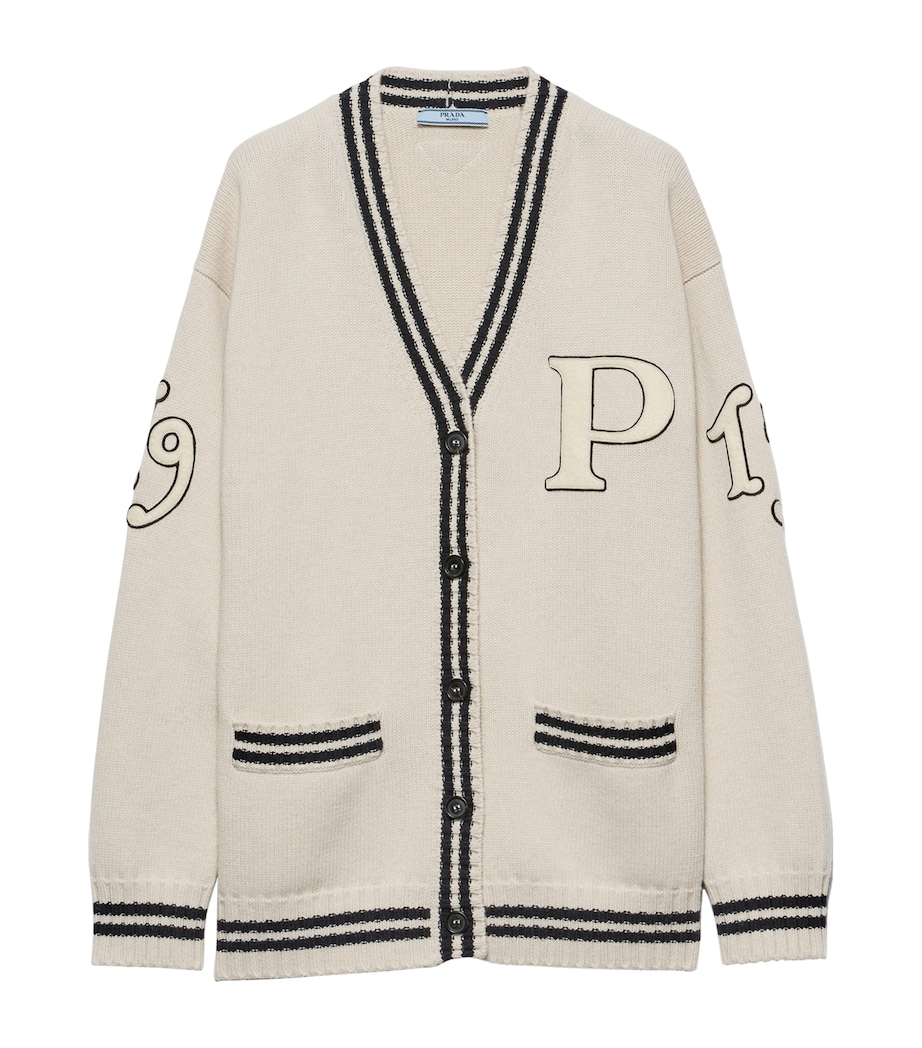 Wool-Cashmere Varsity Cardigan F0304 Image 1