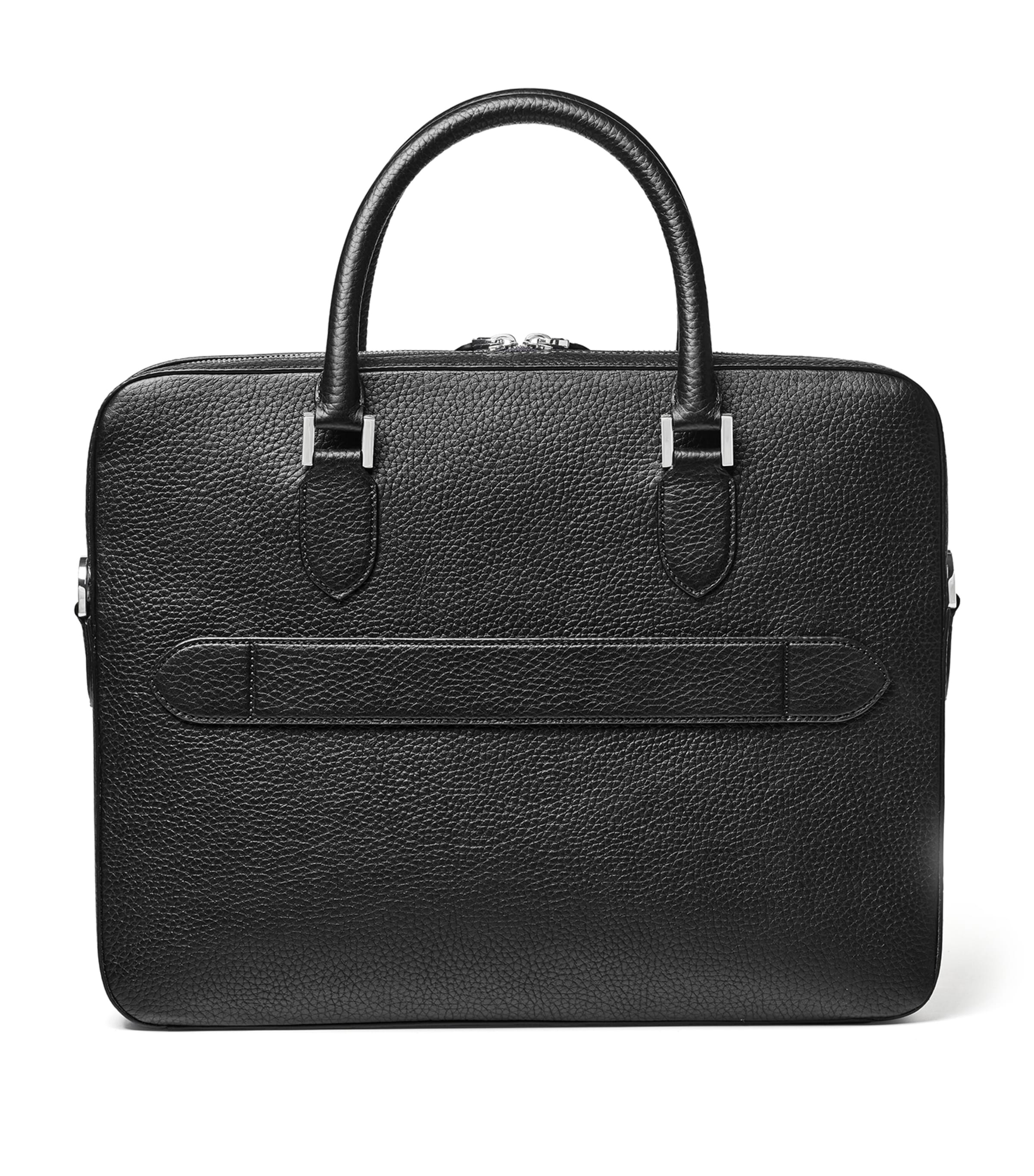 Leather Shield Briefcase BLACK Image 3