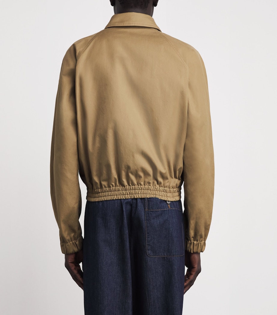 DRIES VAN NOTEN Mens Twill Bomber Jacket Camel Image 5