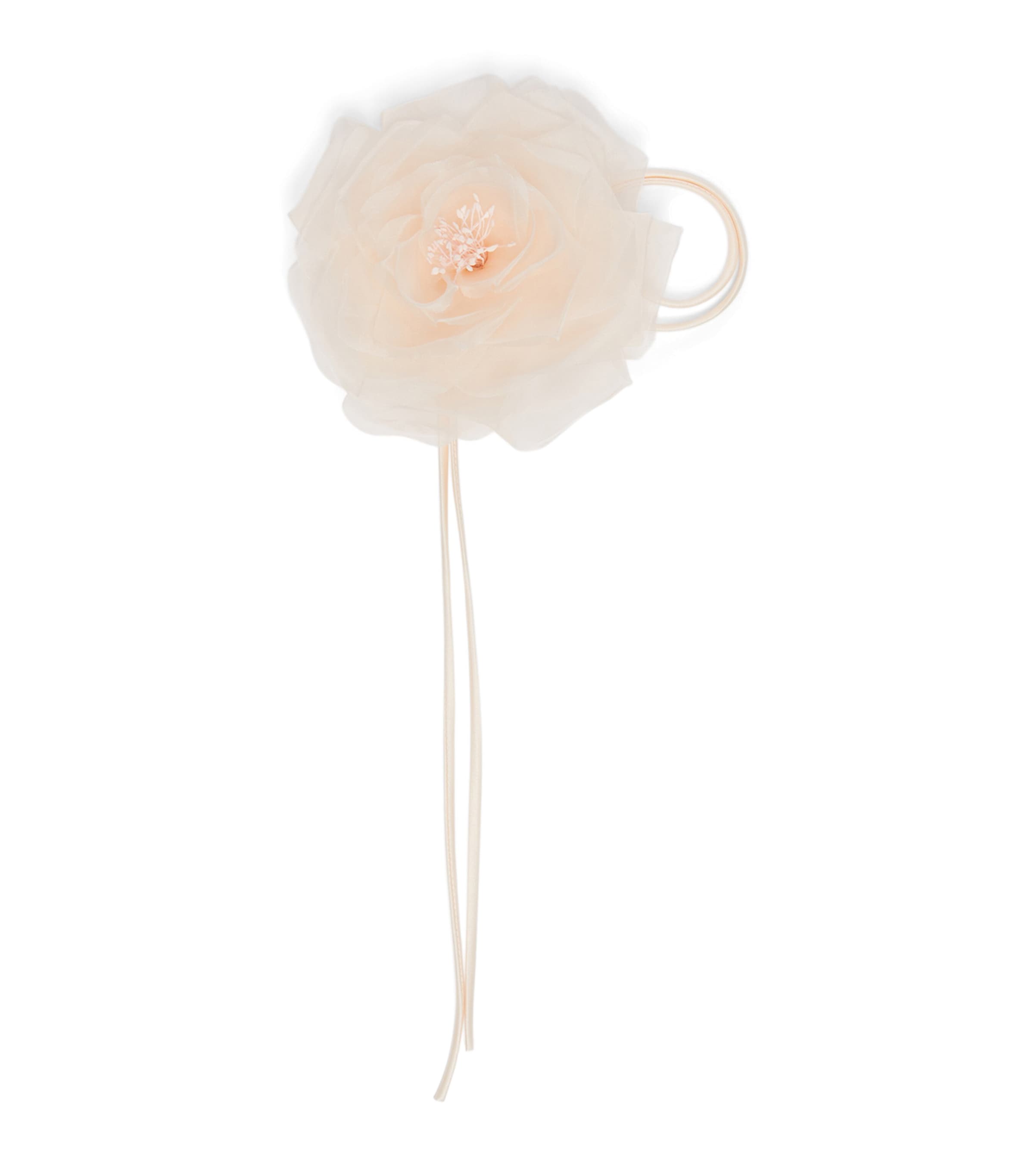 Max Mara Silk Flower Hair Clip Pink Image 1