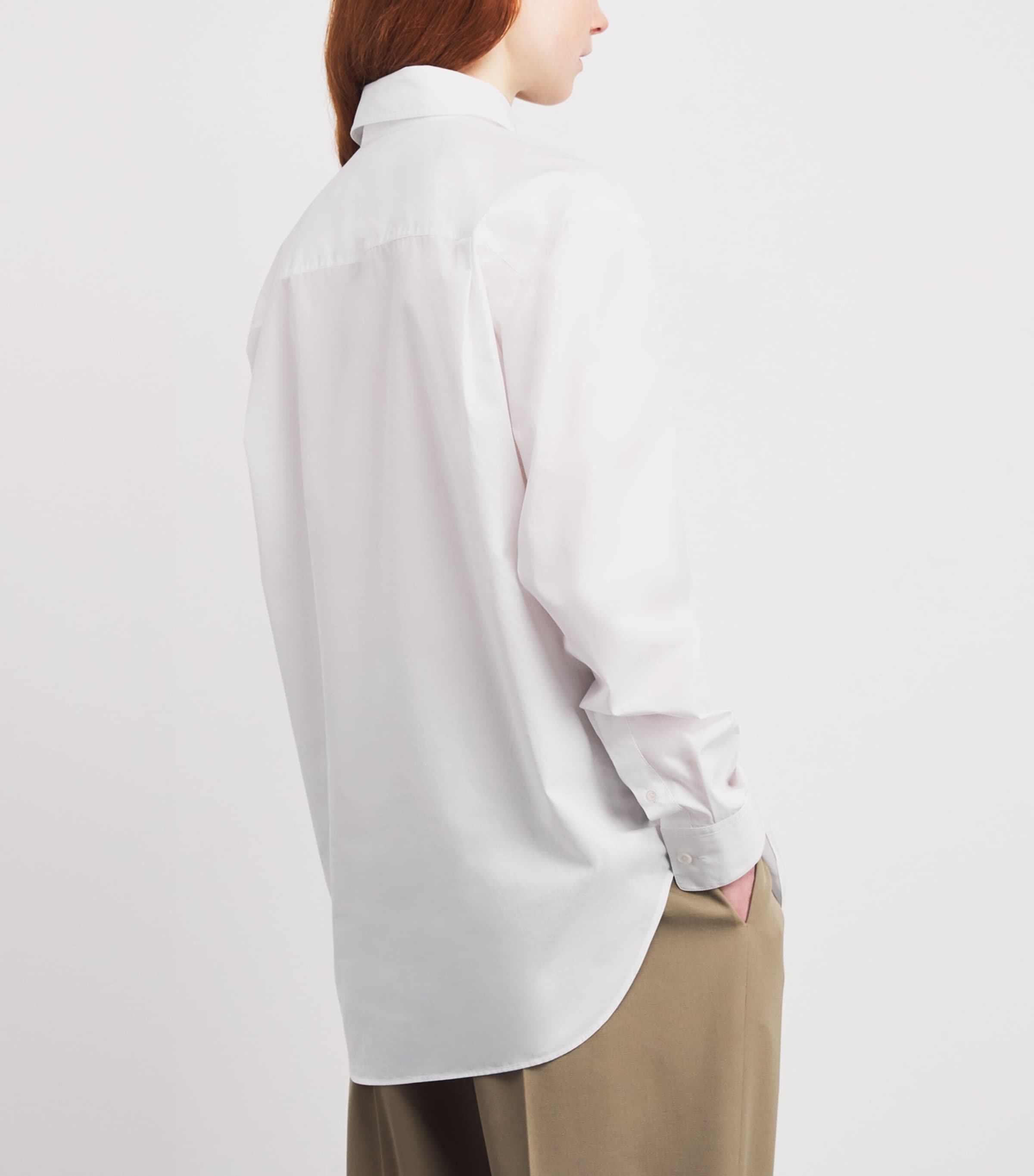 The Row Womens Gavina Cotton Shirt White Image 4
