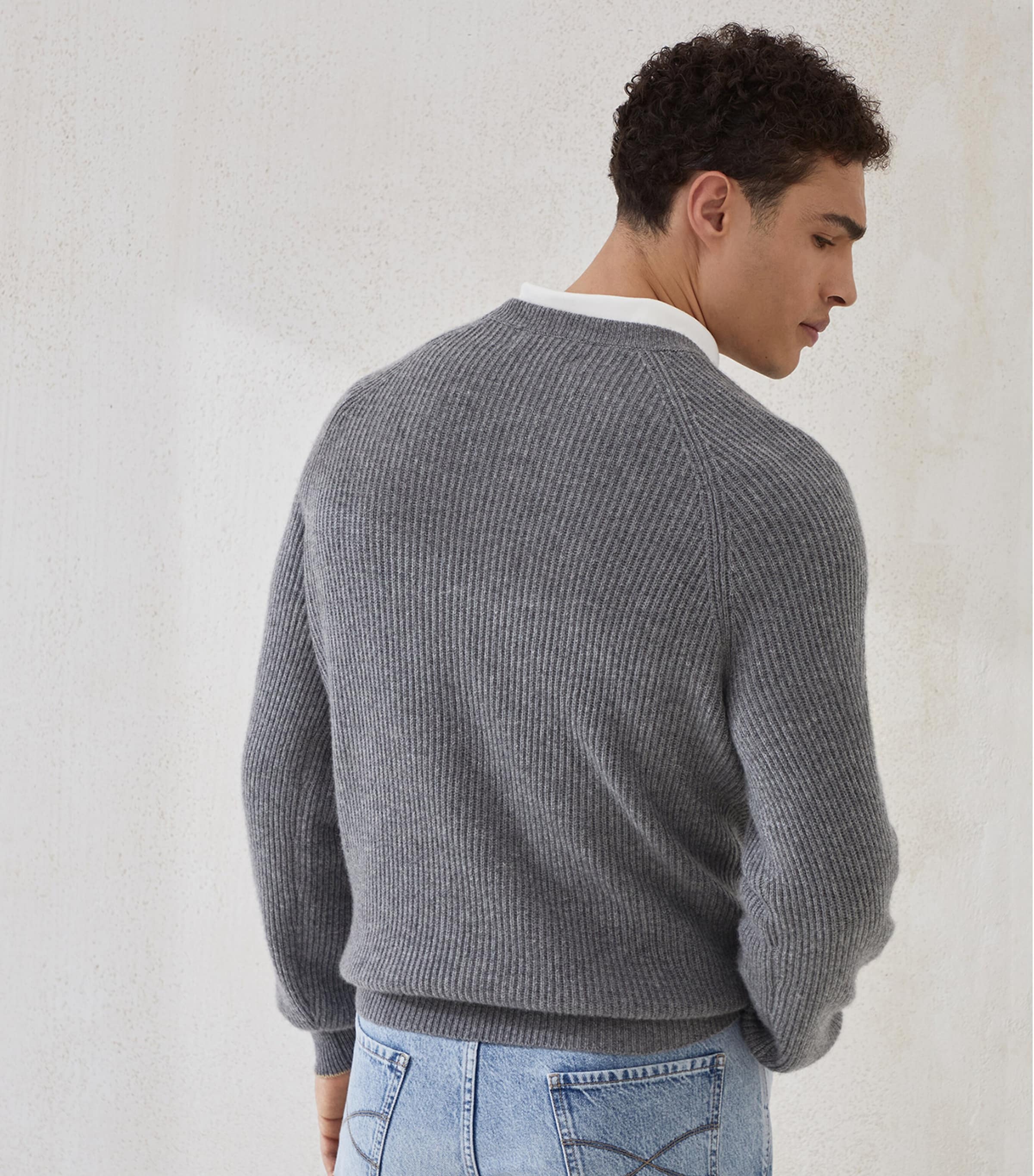 Cashmere Ribbed Sweater CY836 Image 3