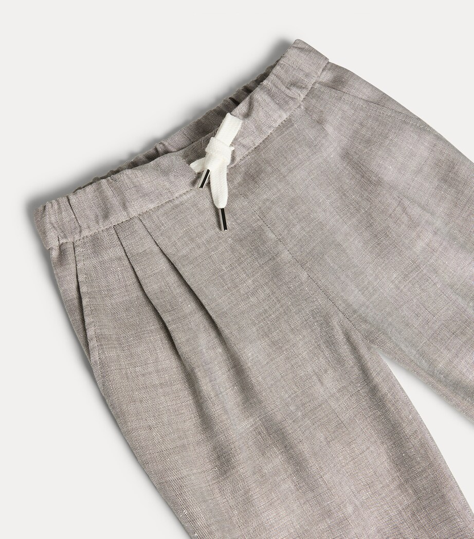 Brunello Cucinelli Kids Linen-Wool Trousers (4-6 Years) Image 4