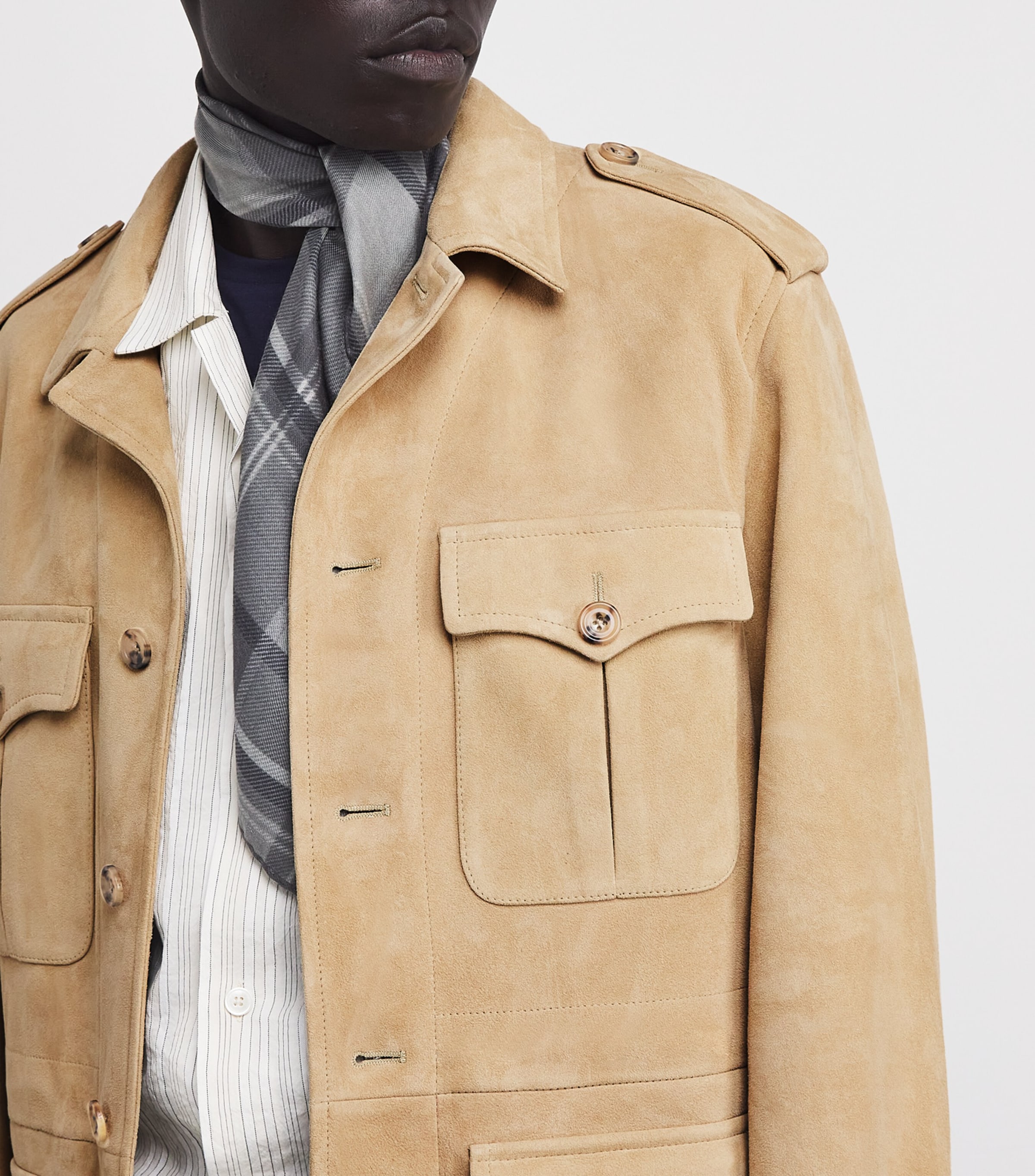 Ralph Lauren Purple Label Beige x Wimbledon Suede Safari Jacket