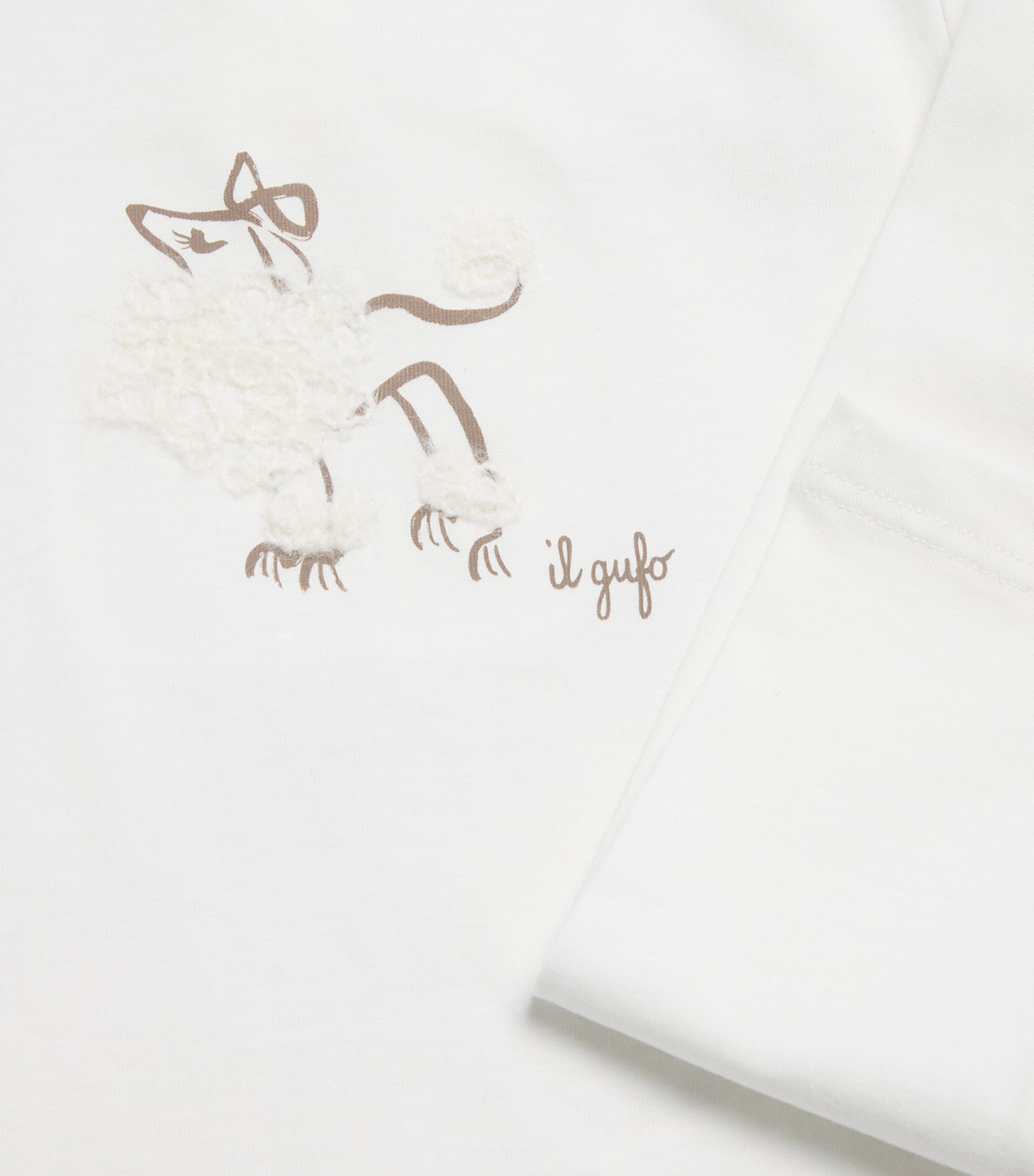 Il Gufo Cotton Embroidered Poodle Long-Sleeve T-Shirt (6 Years) Image 3