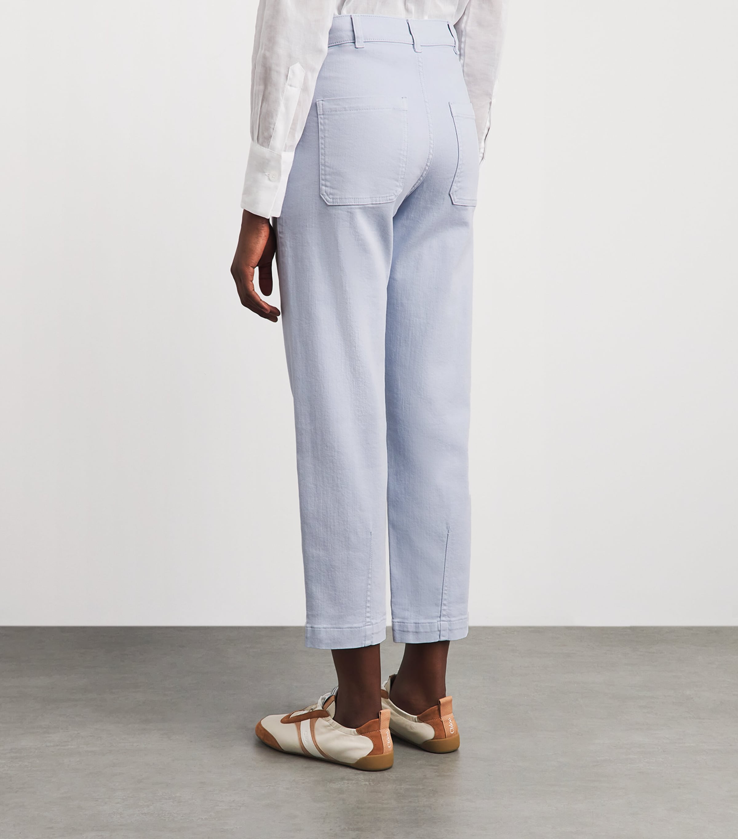 Eleventy Womens Front-Pleat Jeans Nuvola Image 5