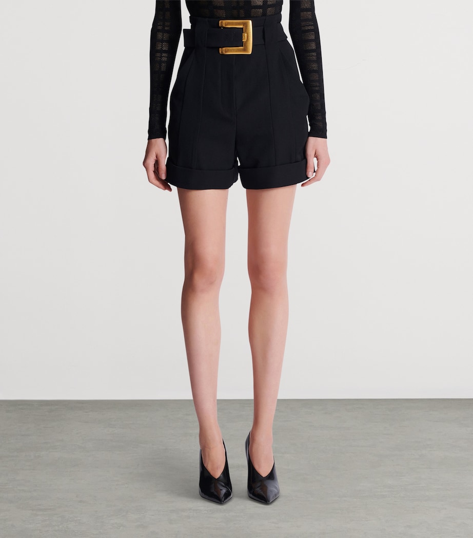 Grain de Poudre Belted Shorts 0PA NOIR Image 4