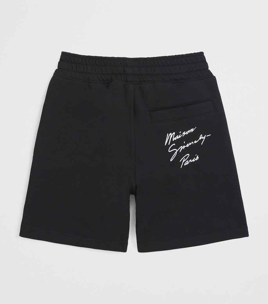 Givenchy Kids Cotton-Blend Embroidered Sweat Shorts (4-12+ Years) Black Image 2