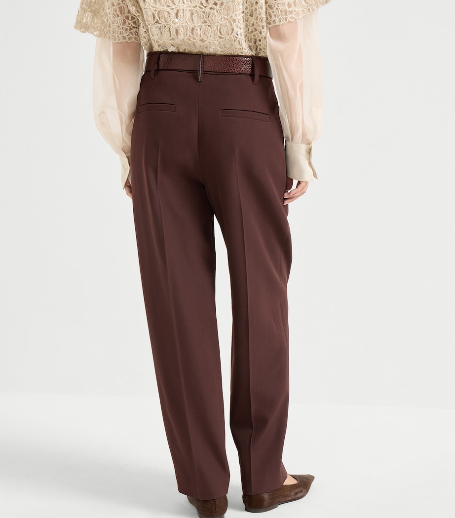 Virgin Wool-Cotton Slouchy Trousers C4243 Image 4
