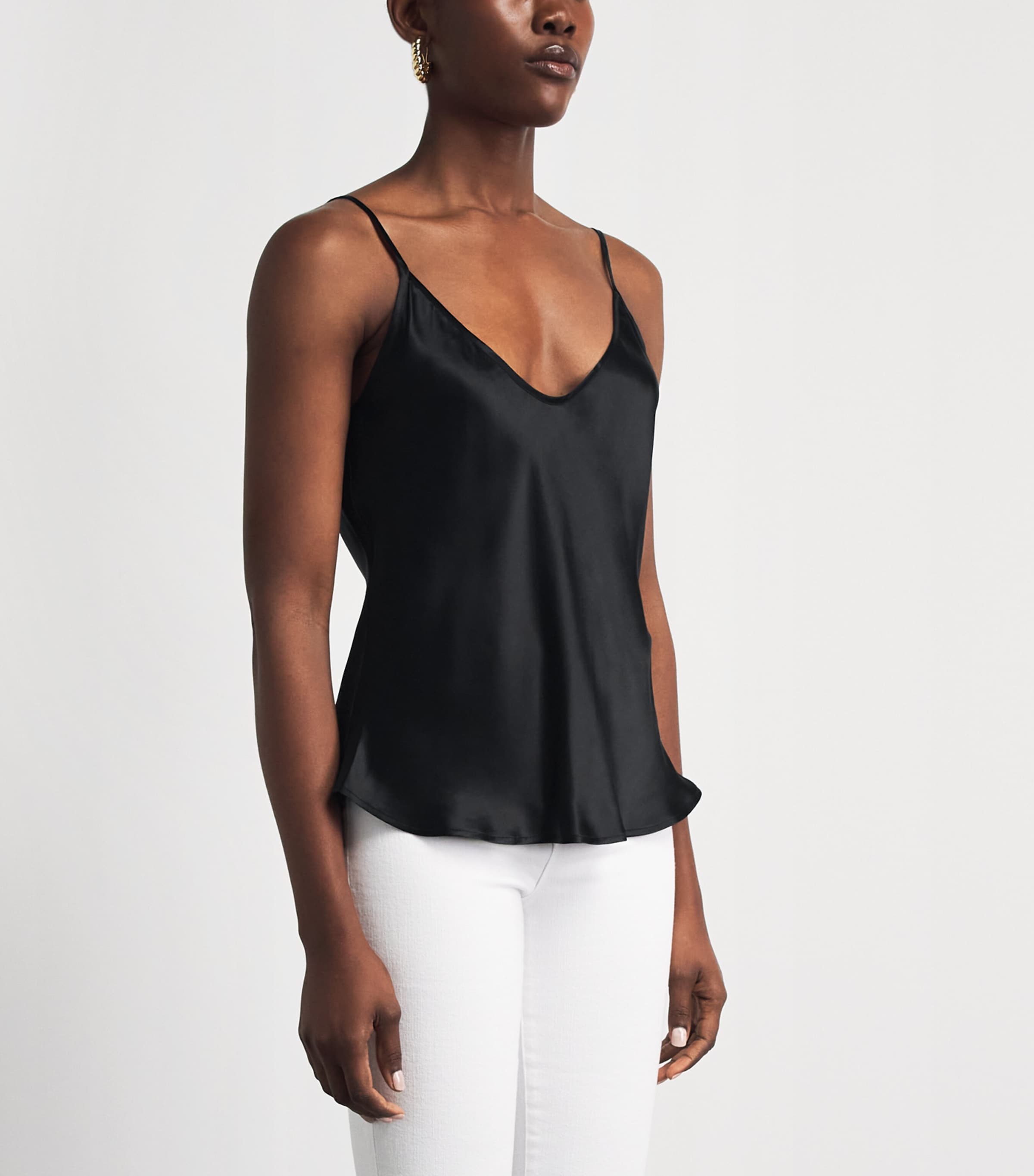 L'Agence Womens Silk Lexi Camisole Black Blac Image 4