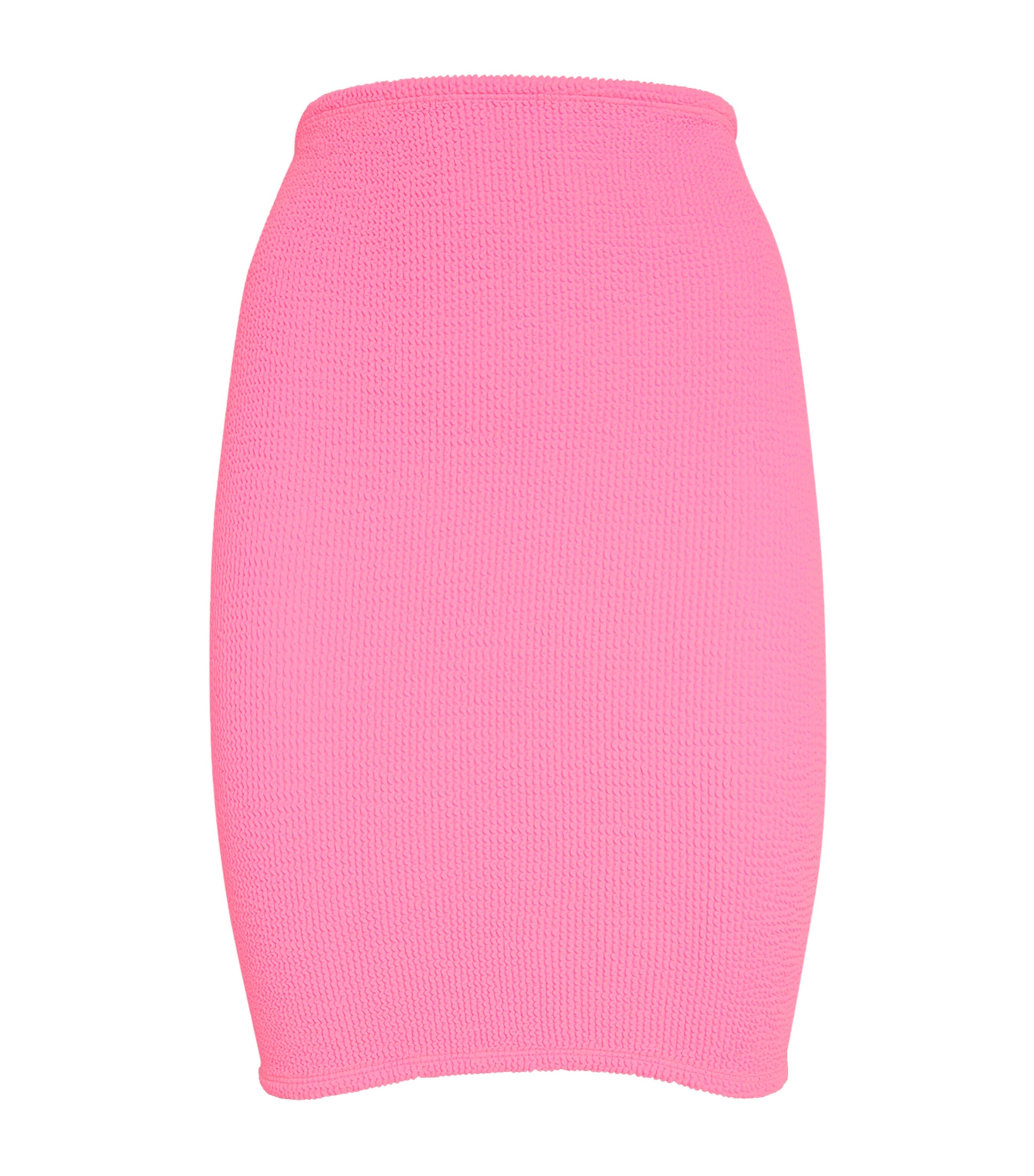 Shop Hunza G Crinkle Mini Skirt In Pink