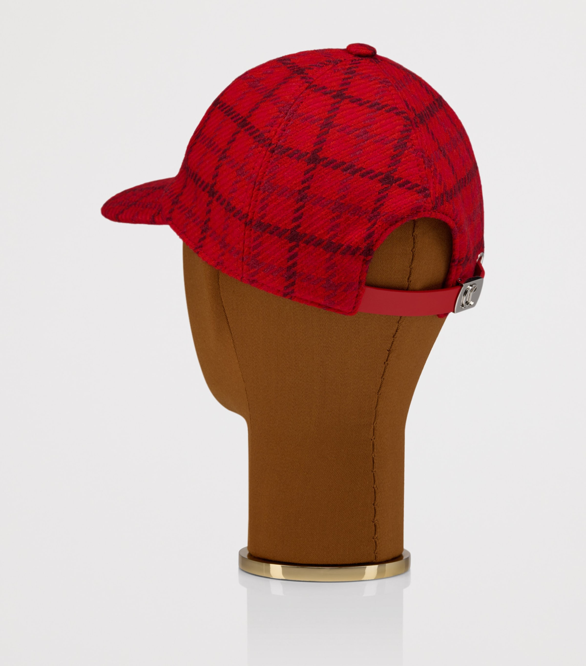 Christian Louboutin Neocl Check Print Baseball Cap Image 3