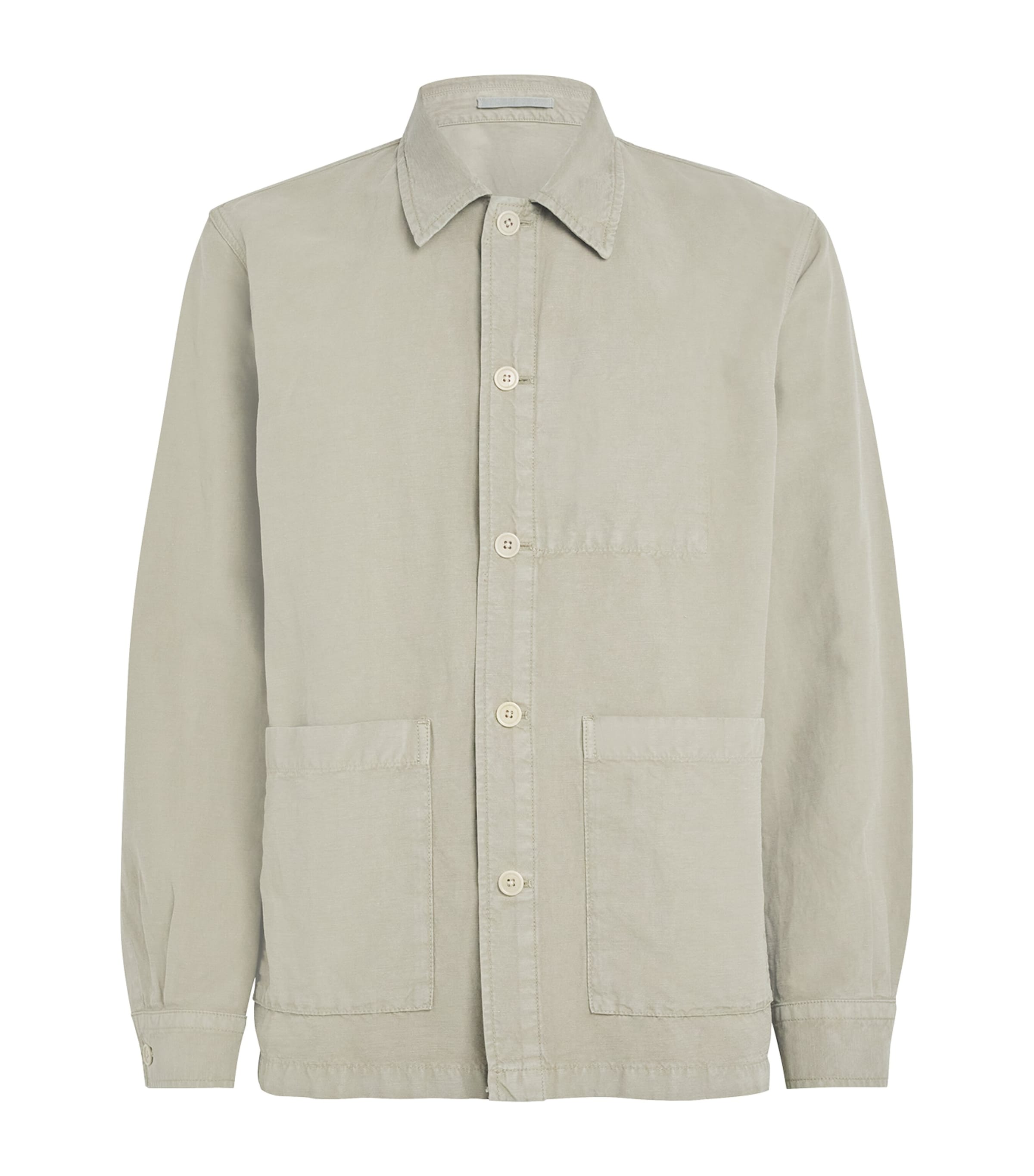 Norse Projects Cotton-linen Julian Overshirt In Green