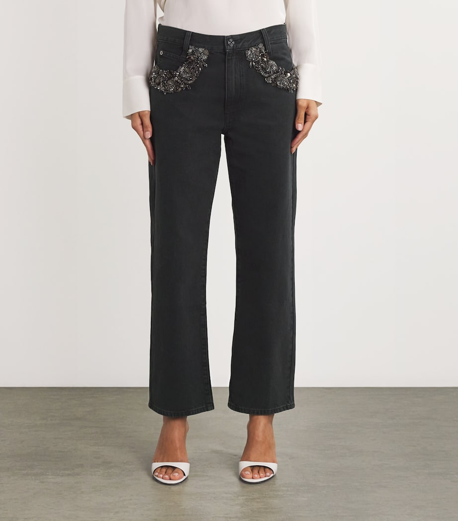 Organic Beaded Straight-Leg Jeans PORTIA Image 3