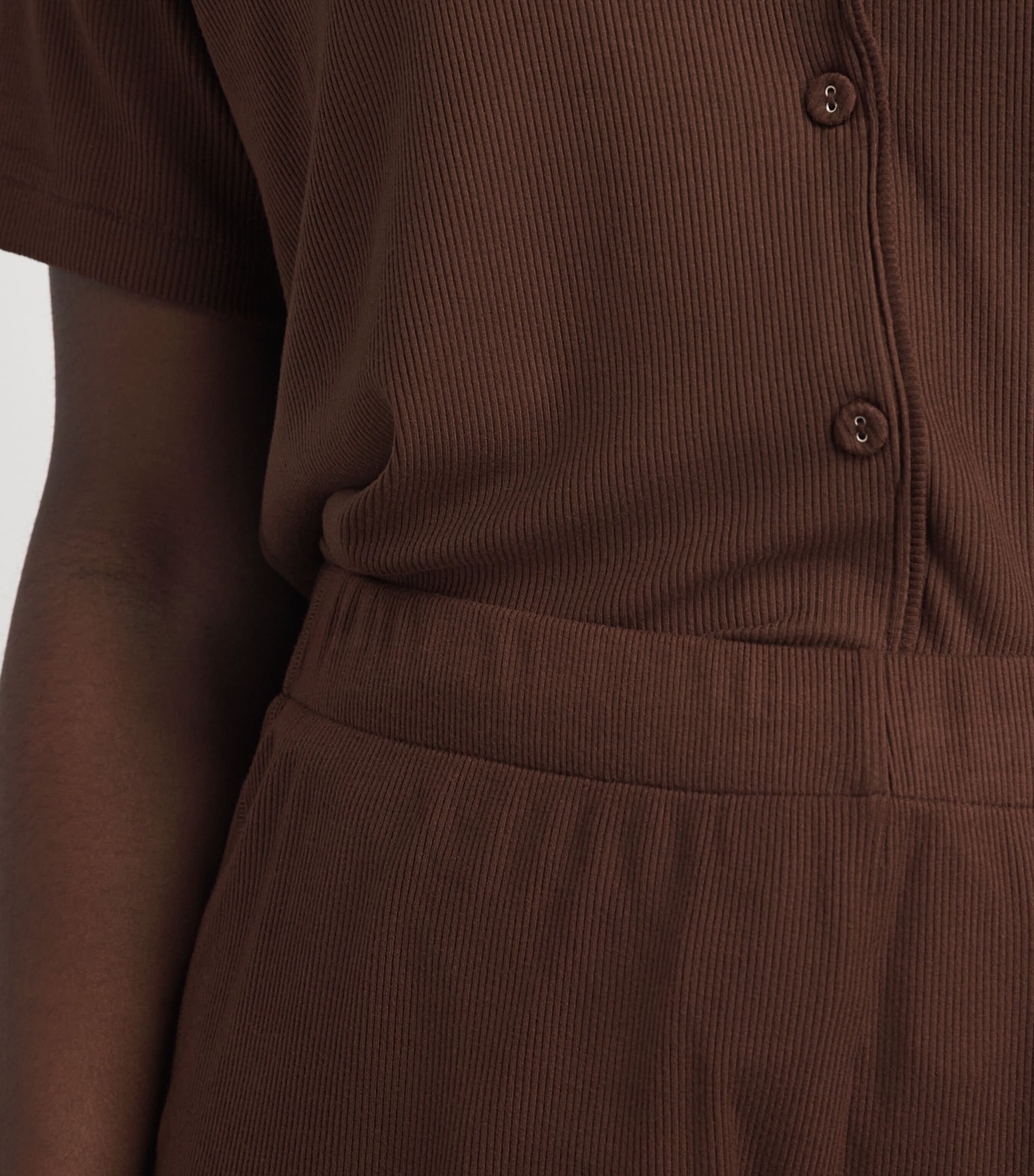Skims Womens Soft Lounge Short Pyjamas Cocoa Image 3