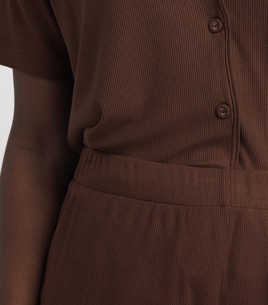 Skims Womens Soft Lounge Short Pyjamas Cocoa Image 3
