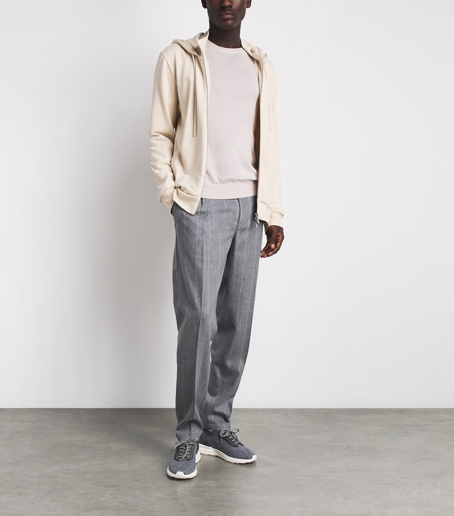 Eleventy Mens Wool Crew-Neck Sweater Sabbia Chiaro Image 2
