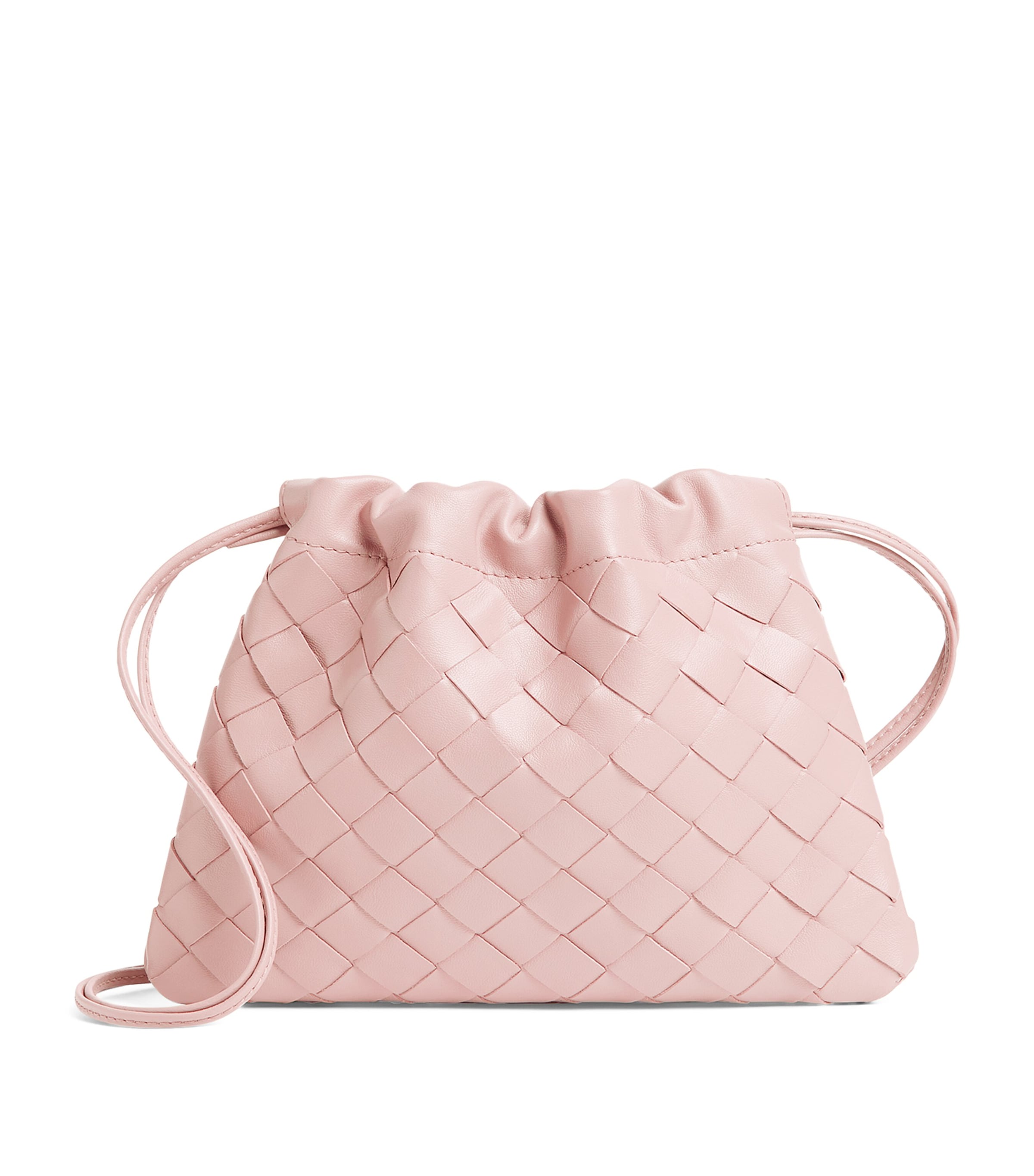 Bottega Veneta Pink Small Leather Dustbag Clutch Bag Bottega Veneta Pink Small Leather Dustbag Clutch Bag