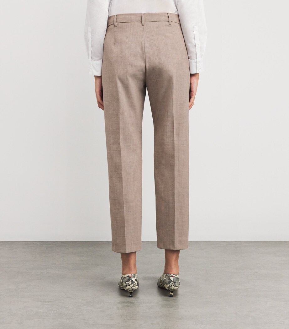 MAX&Co. Womens Cropped Slim Trousers Beige Image 4