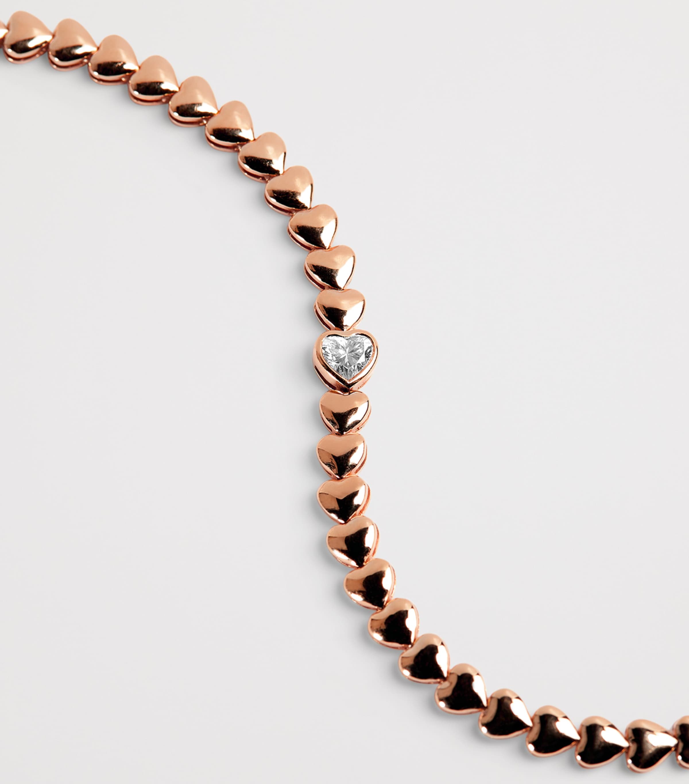 Rose Gold and Diamond Heart Bracelet ROSE GOLD Image 4