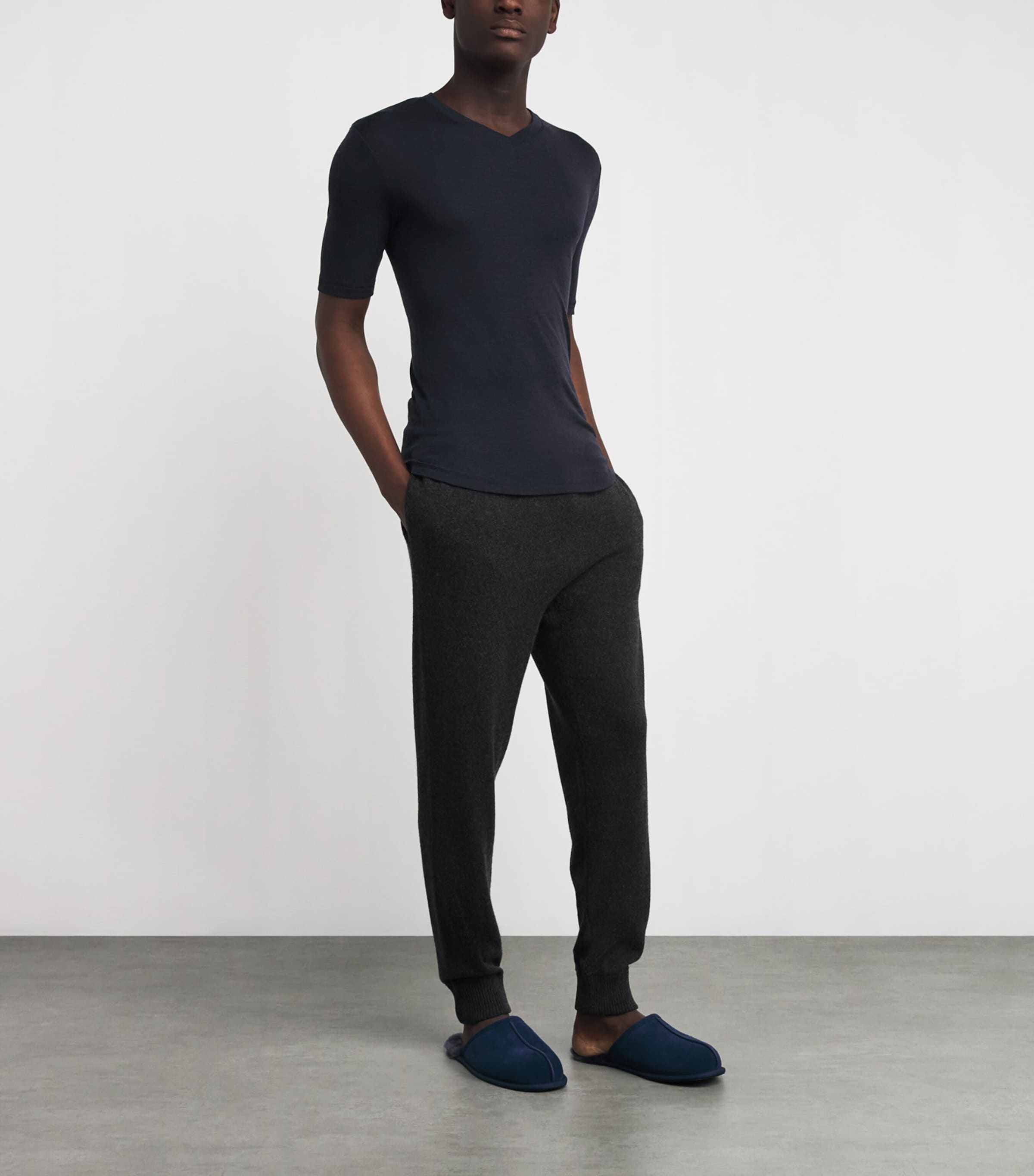 Silk-Cashmere T-Shirt 0019 BLACK Image 2