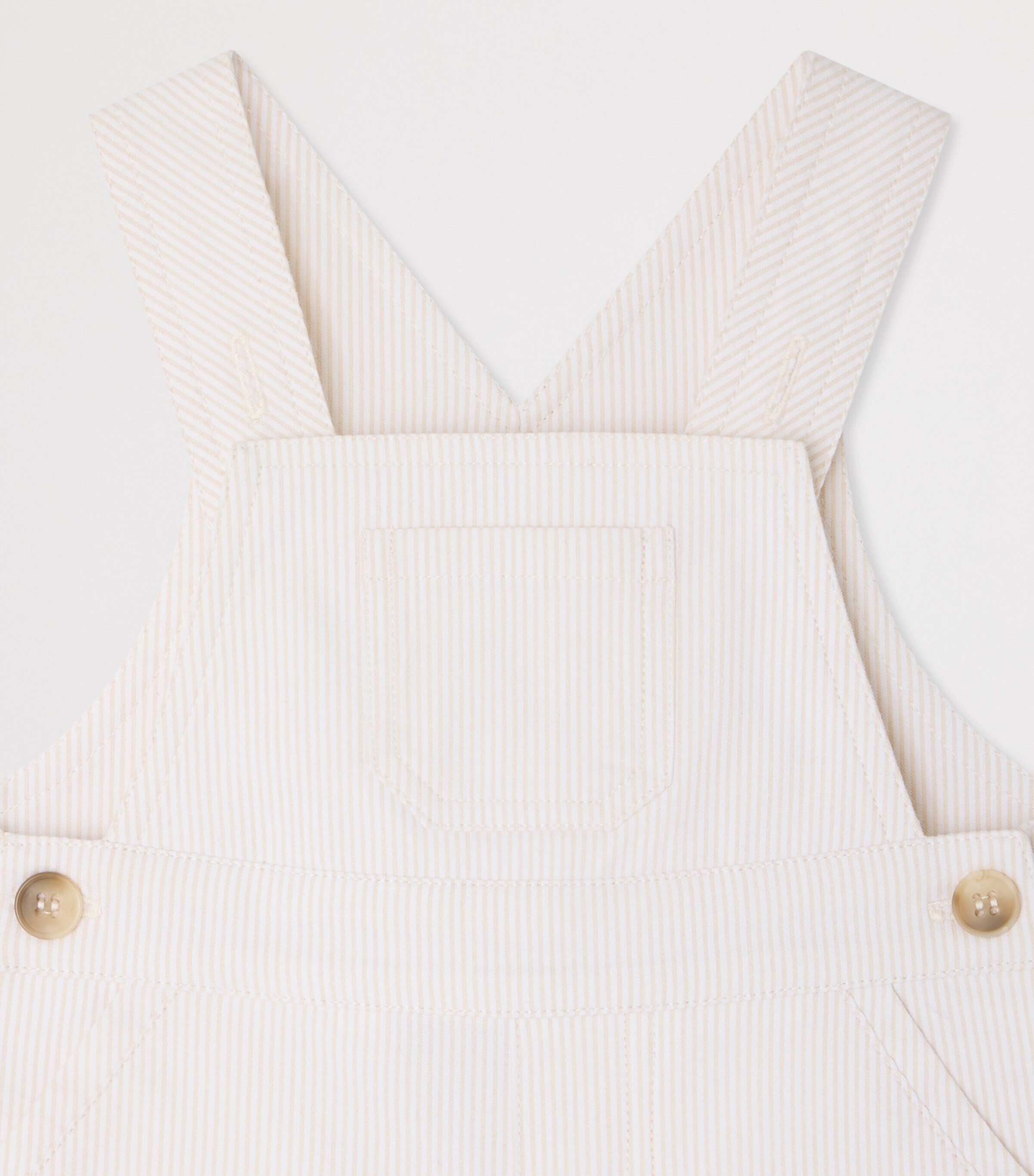 Bonpoint Cotton Farel Dungarees (6-18 Months) Ficelle Image 3
