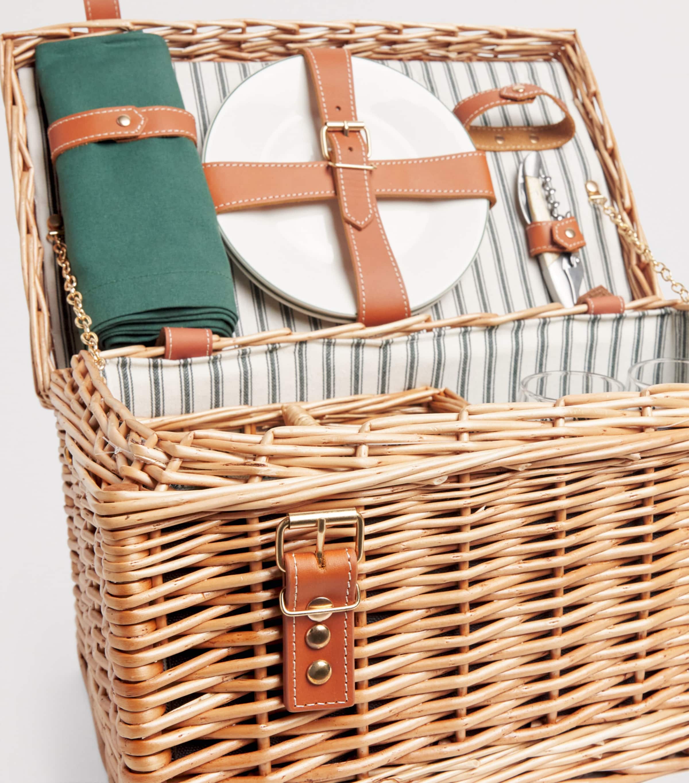 Fitted Picnic Hamper for 2 BROWN Image 5