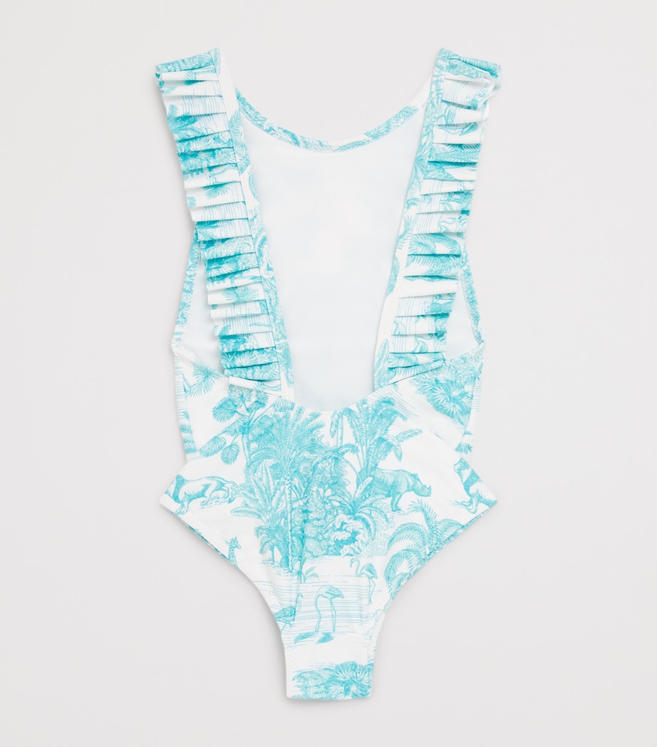 Ruffled Jungle Print Swimsuit (2-12 Years) JUNGLE TURQUOISE Image 2