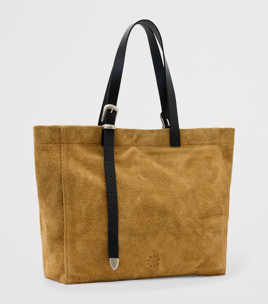 AllSaints Suede Belt Haven Tote Bag Biscuit Brown Image 2