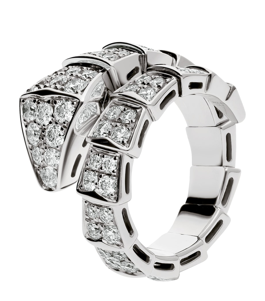 White Gold and Diamond Serpenti Viper Ring WHITE GOLD Image 1