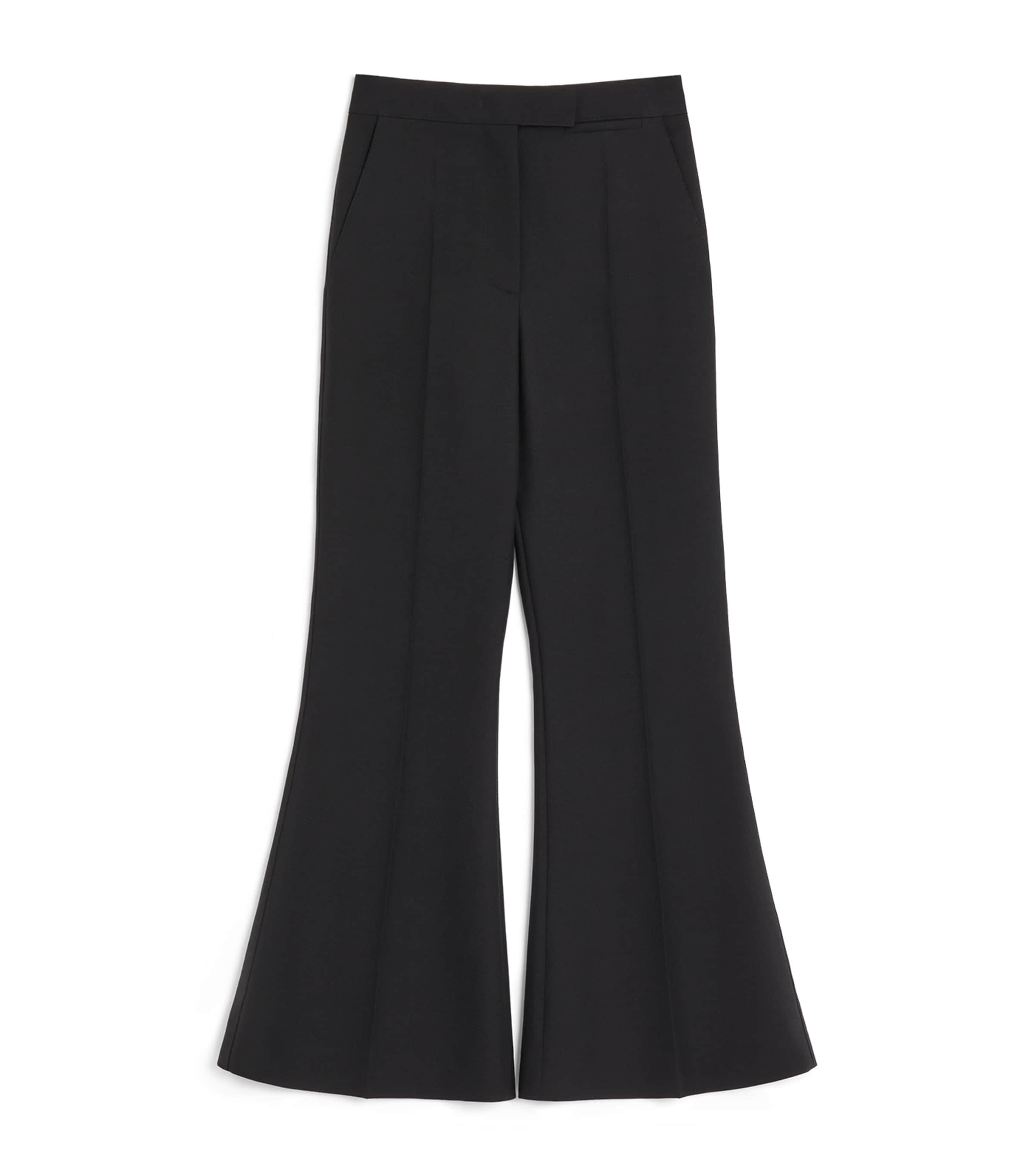 Virgin Wool Flared Tailored Trousers 0NO Image 1