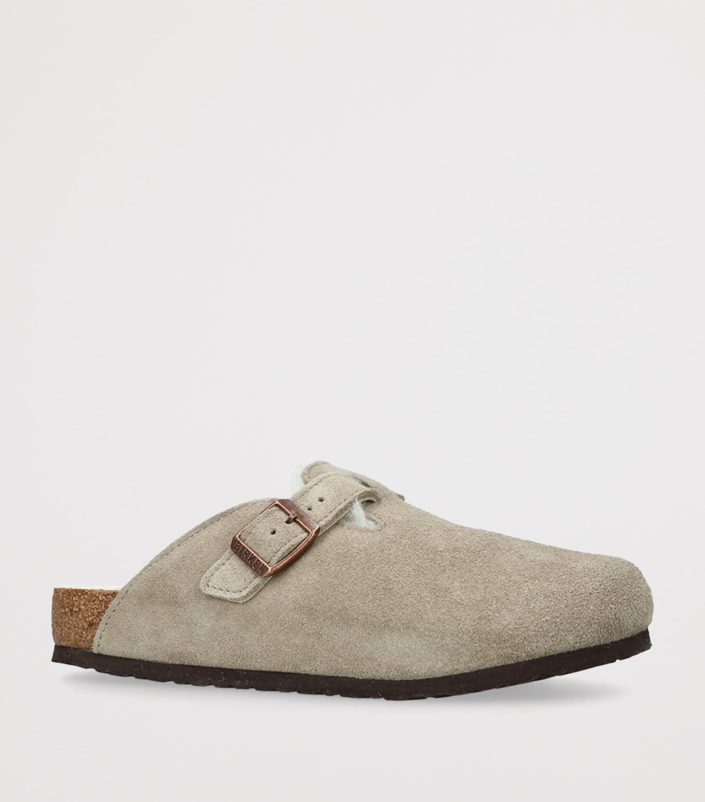 Suede Boston Clogs BEIGE Image 3