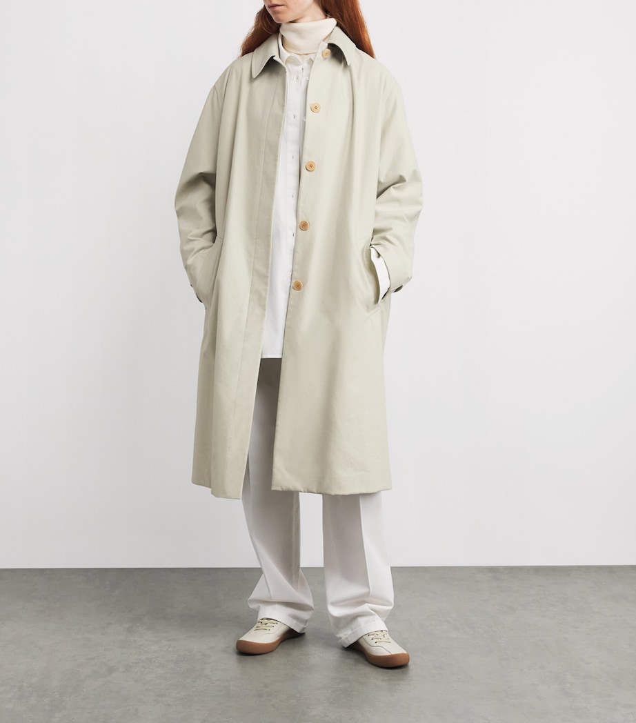 Pluma Cotton-Cashmere Coat SNOW Image 2