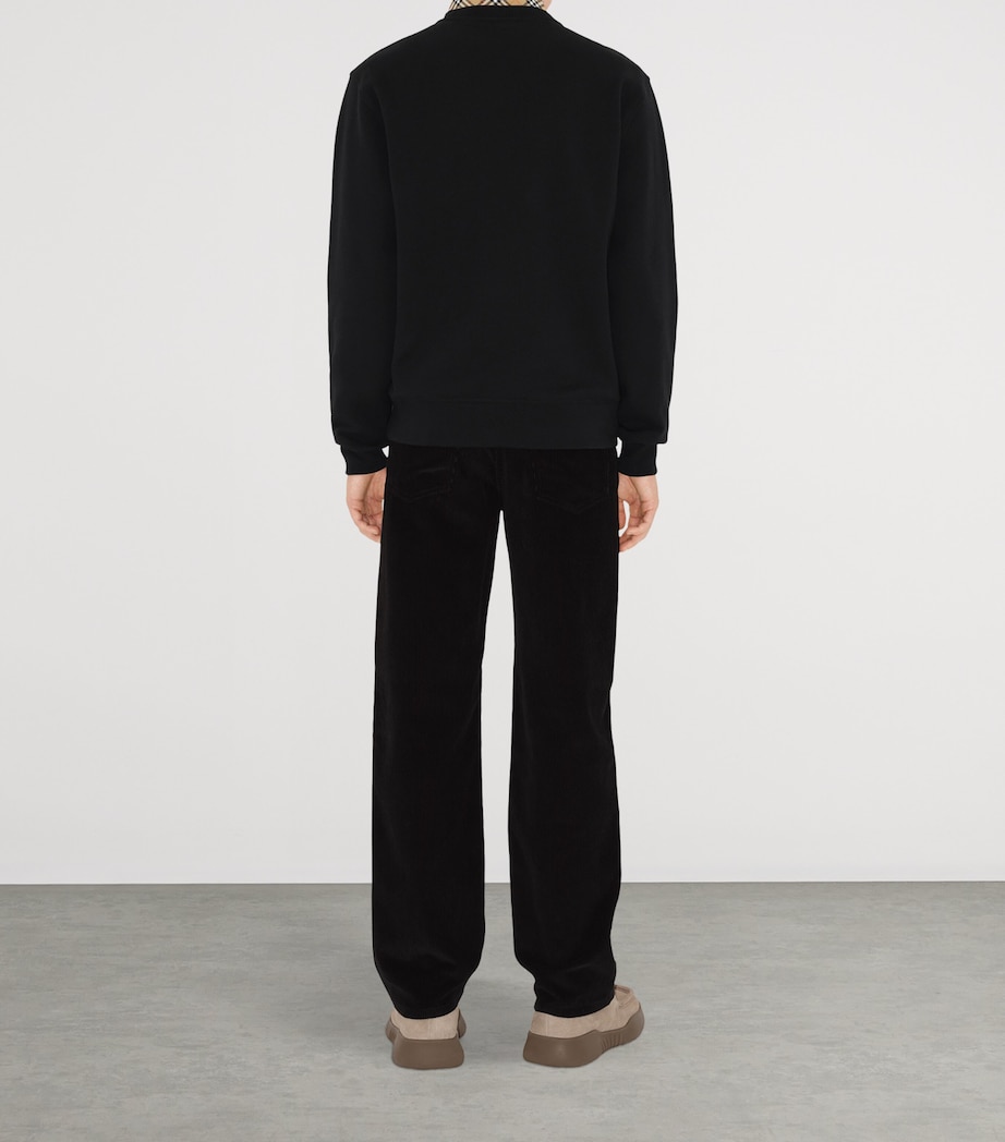 Cotton-Linen Check Overshirt BLACK Image 4