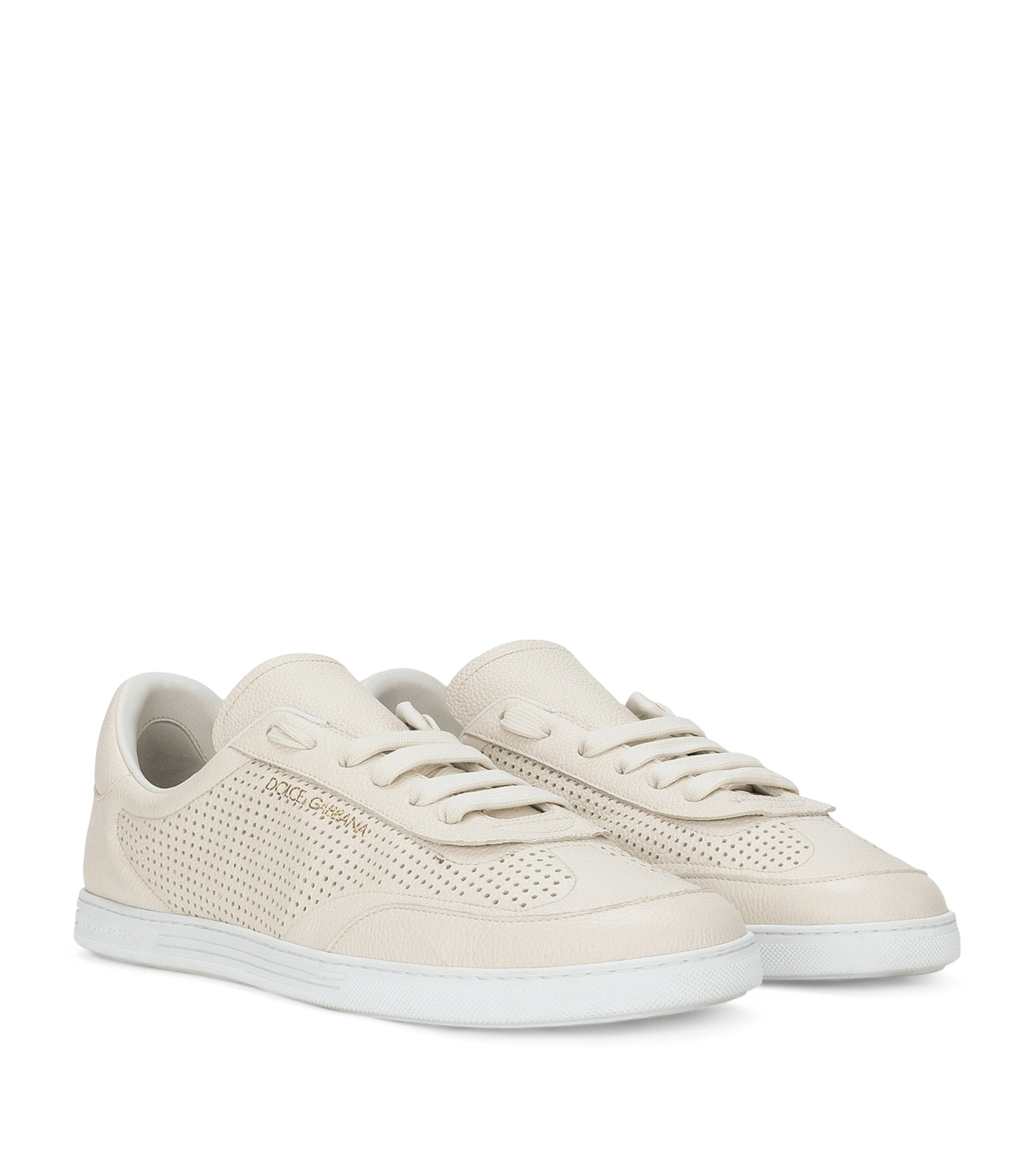 スニーカー Dolce & Gabbana SNEAKER SAINT TROPEZ (CS2256_AR83789642) Perforated calfskin Saint Tropez sneakers in Black for Men