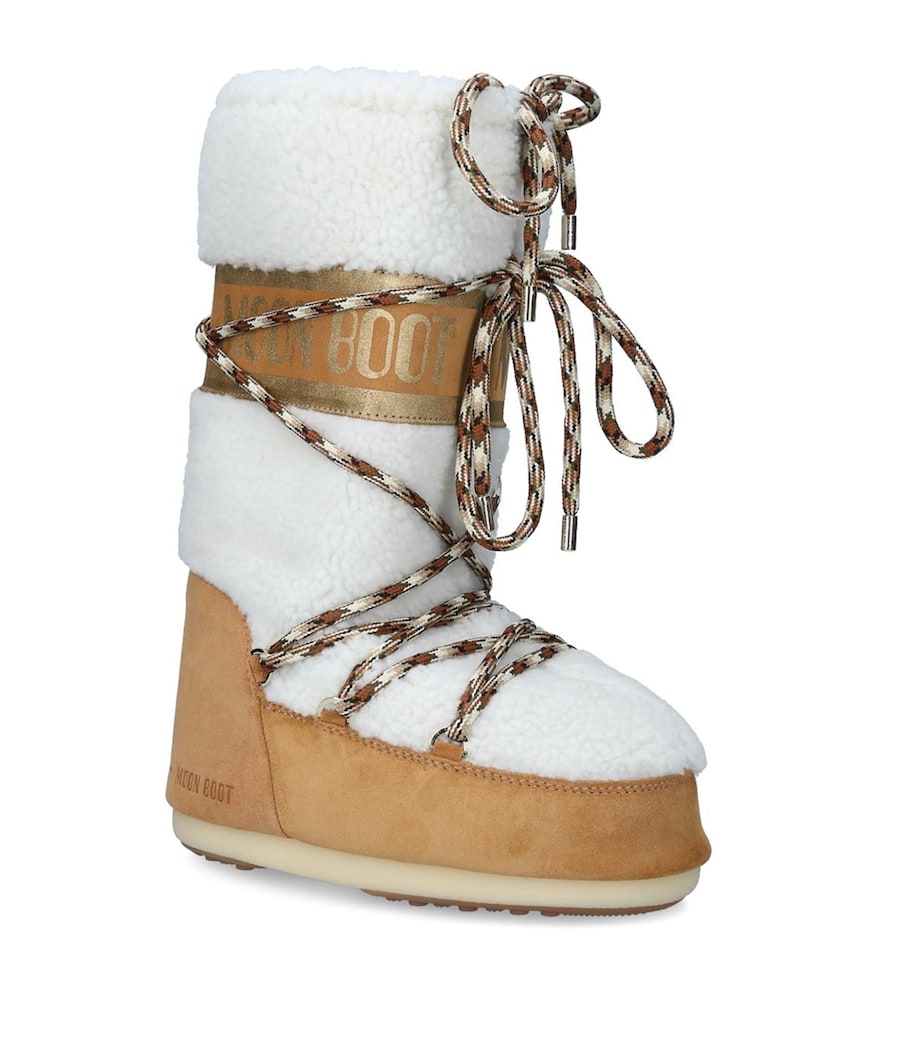 Shearling Icon Moon Boots TAN COMB Image 1