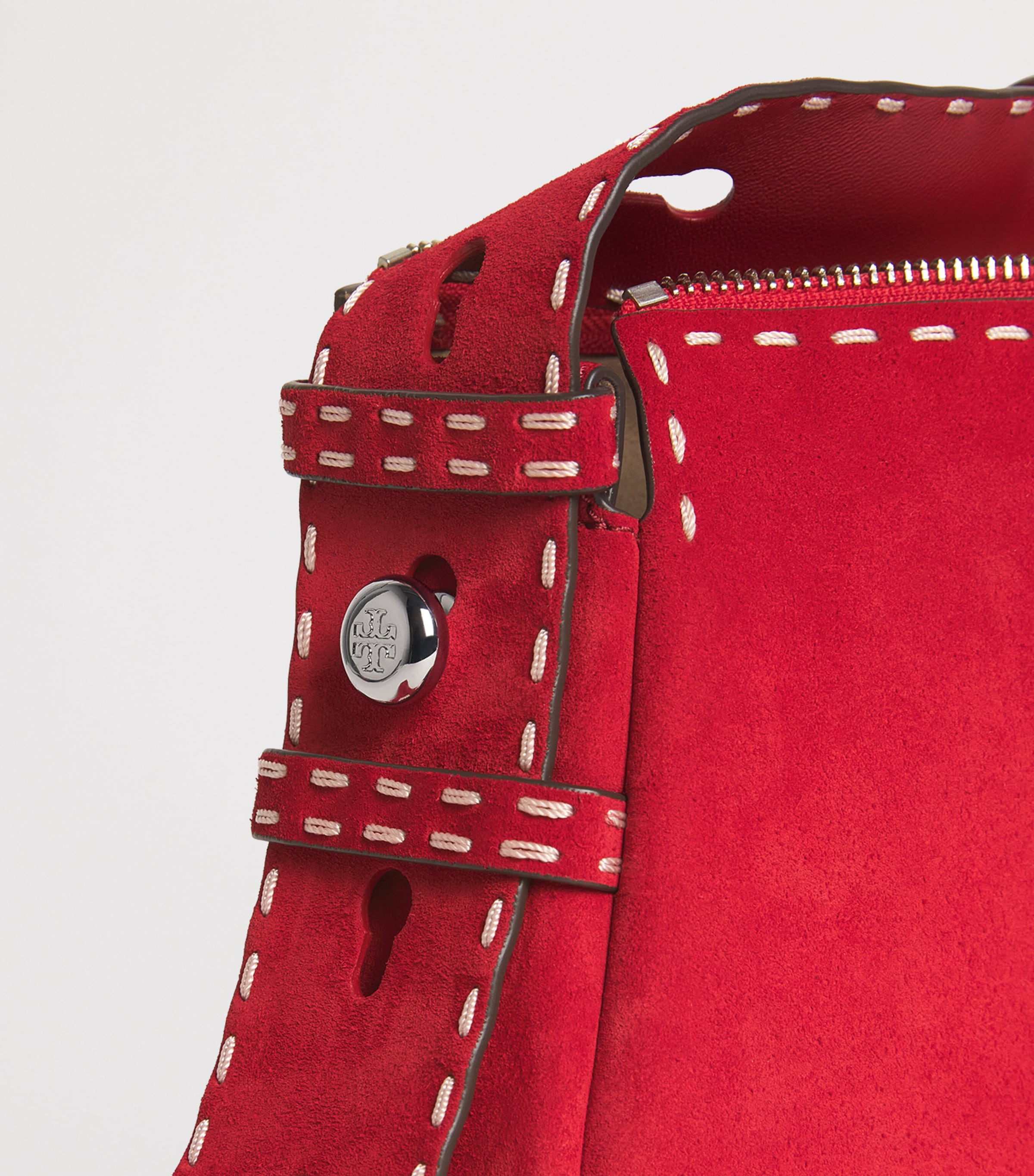 Small Suede Romy Shoulder Bag 600 RED Image 6