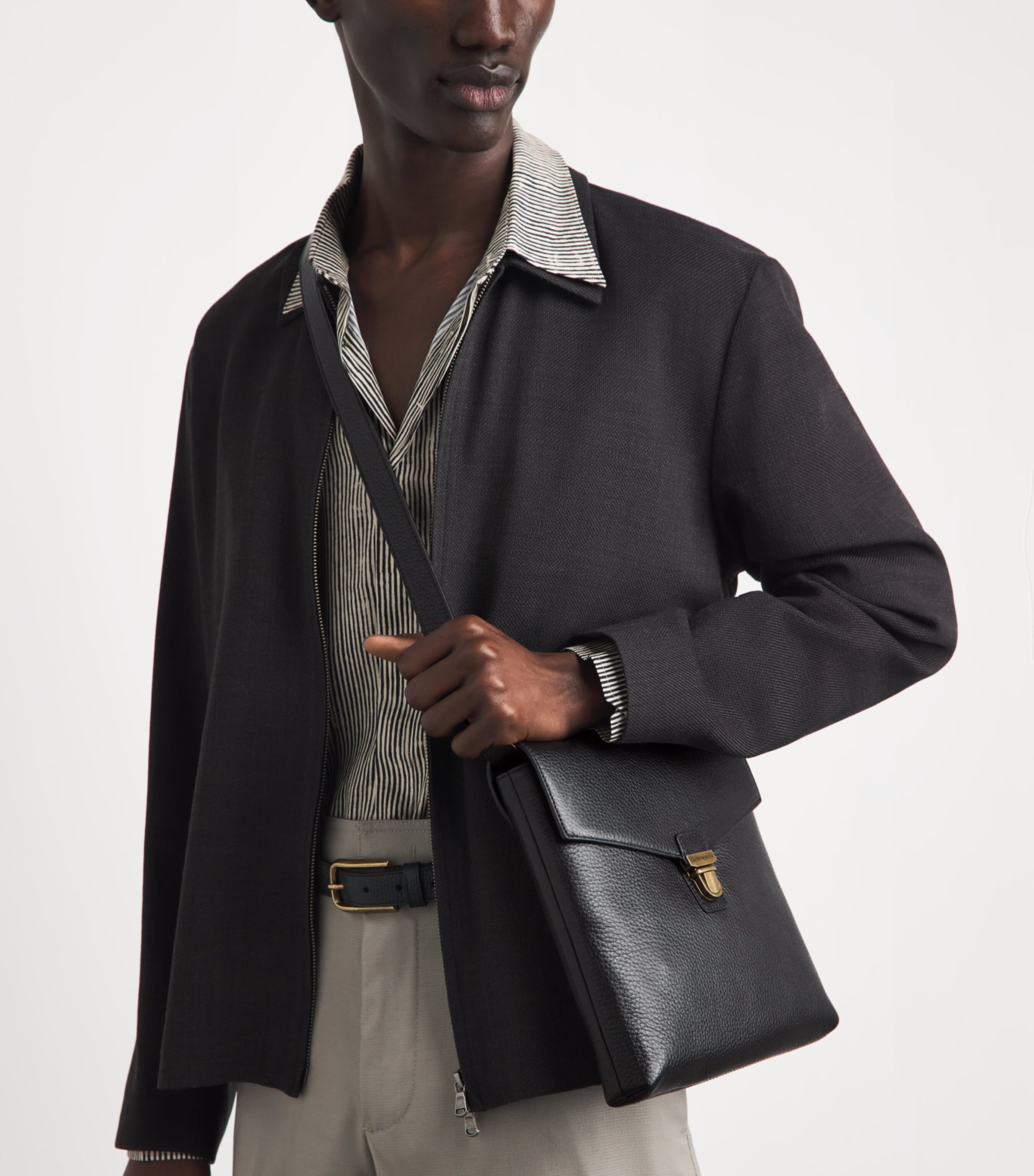 Emporio Armani Grained Leather Cross-Body Bag Image 2