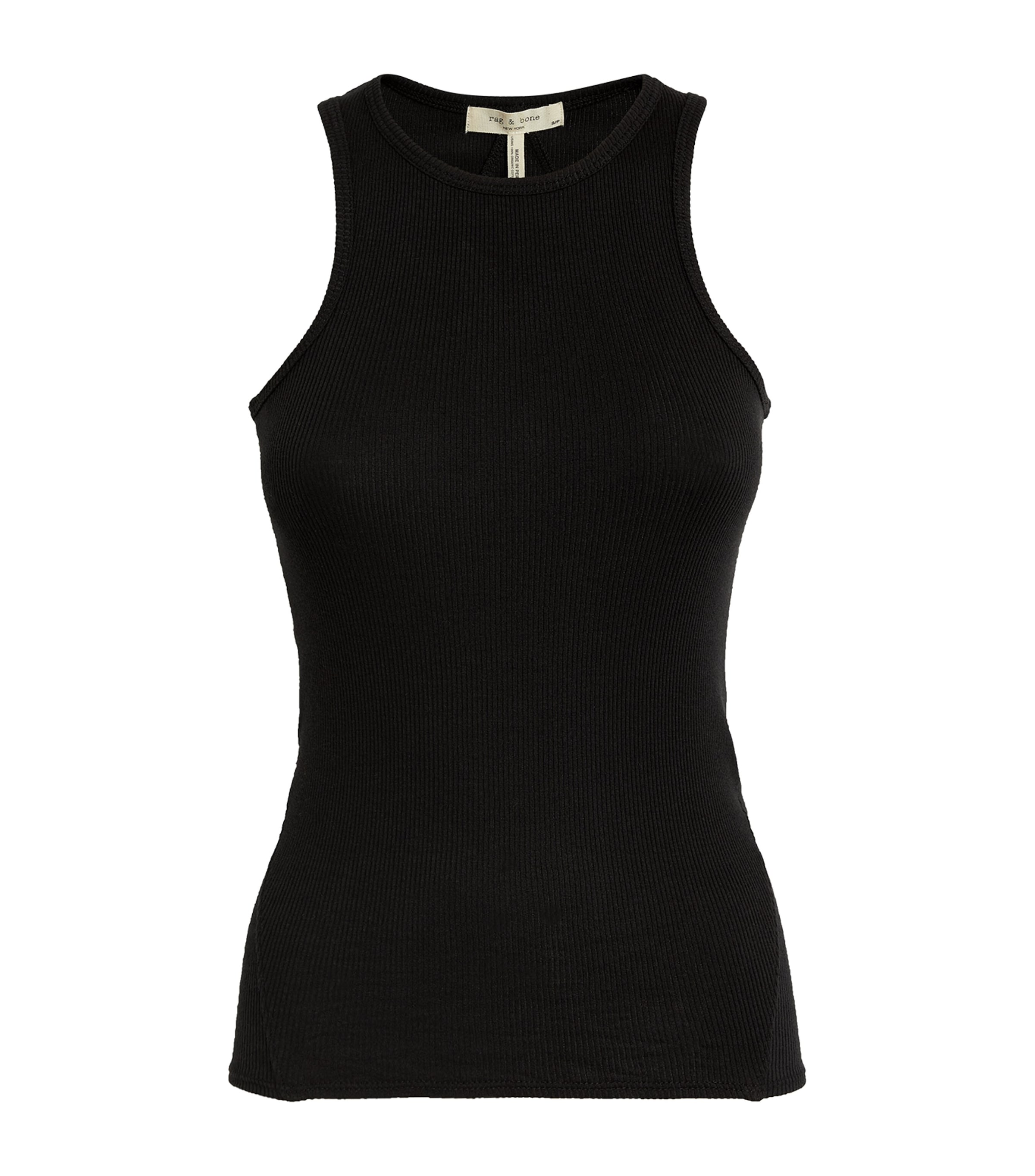 Rag & Bone The Essential Rib Tank Top In Black