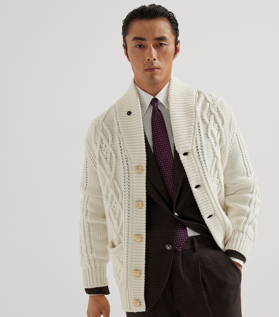 Cashmere Cable-Knit Cardigan C2723 Image 2