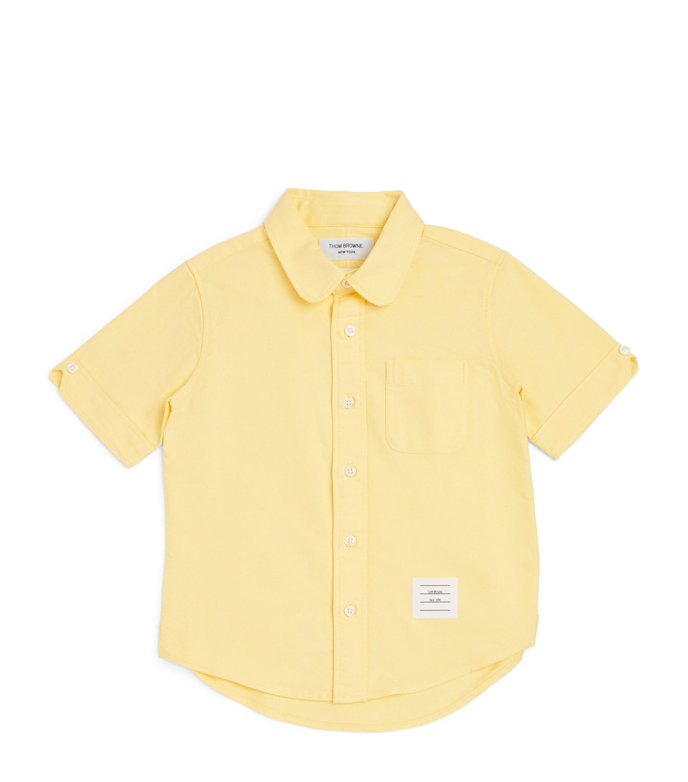 Thom Browne Kids Cotton Short-Sleeve Shirt (2-12 Years) Yellow Image 1