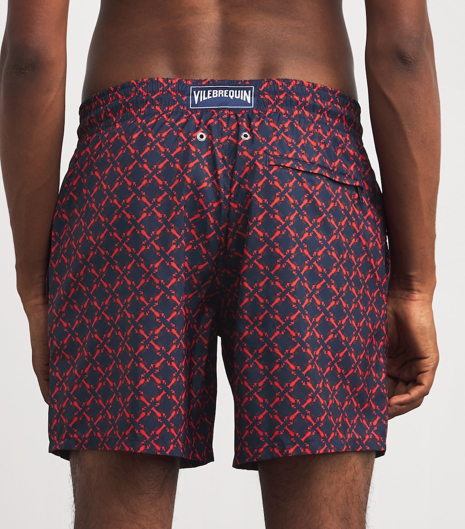 Lobster Print Mahina Swim Shorts 390-BLEU MARINE Image 4