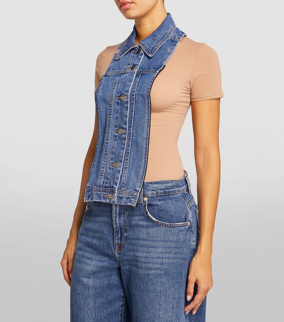 Veronica Beard Womens Denim Dickey Denim Blue Image 2