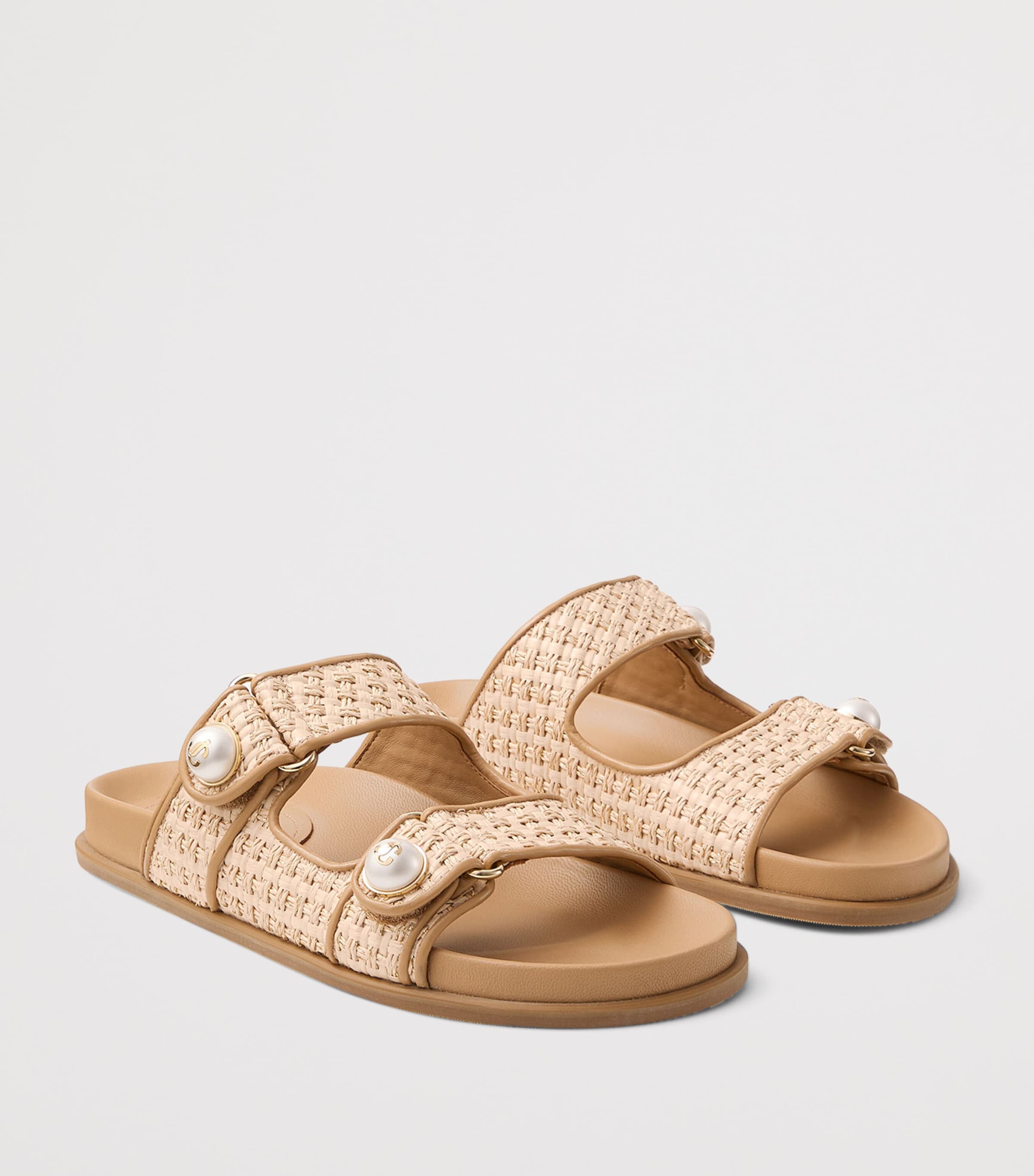 Jimmy Choo Fayence Raffia Sandals | Harrods US
