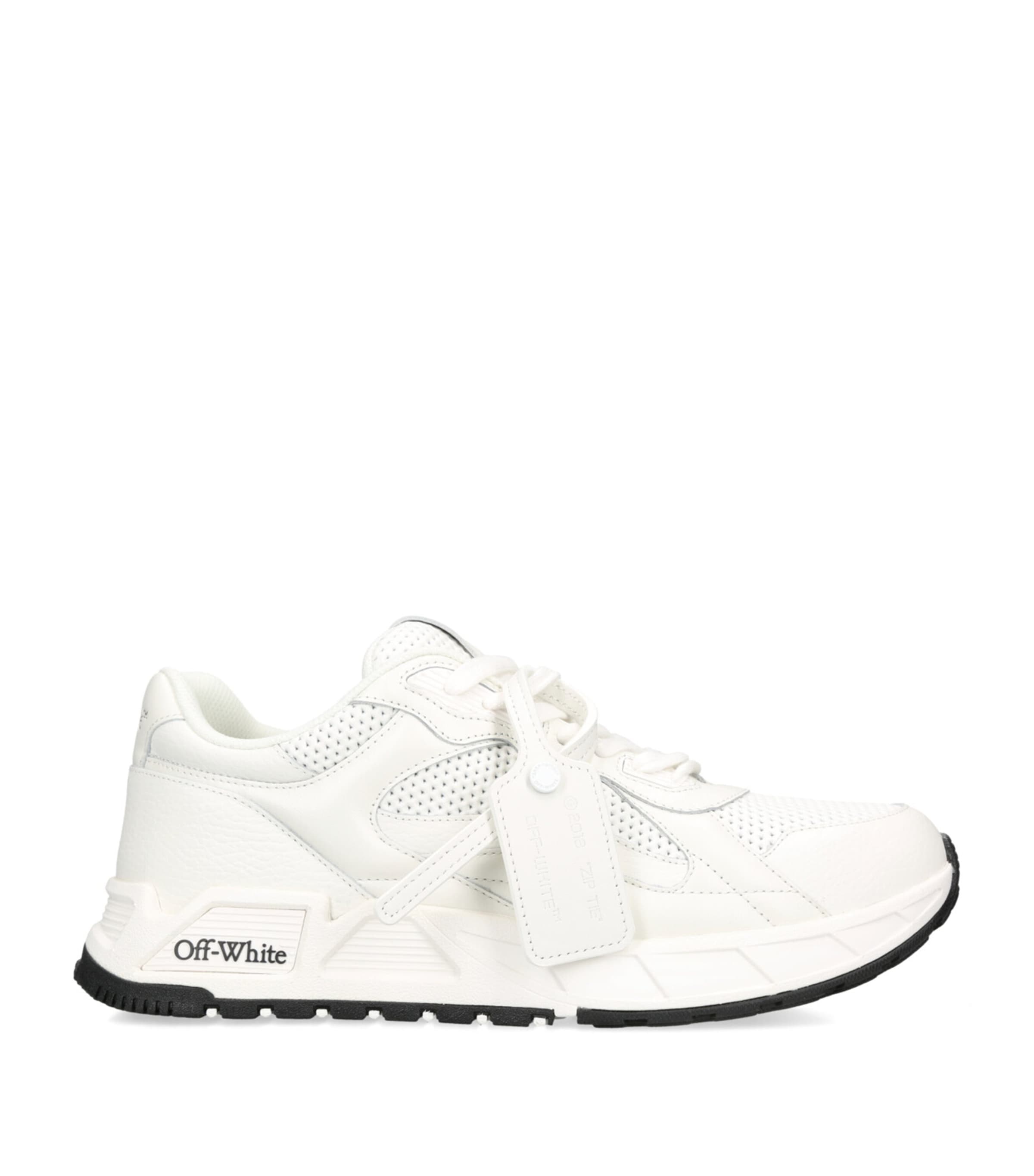 Shop Off-white Leather Kick Off Sneakers In White