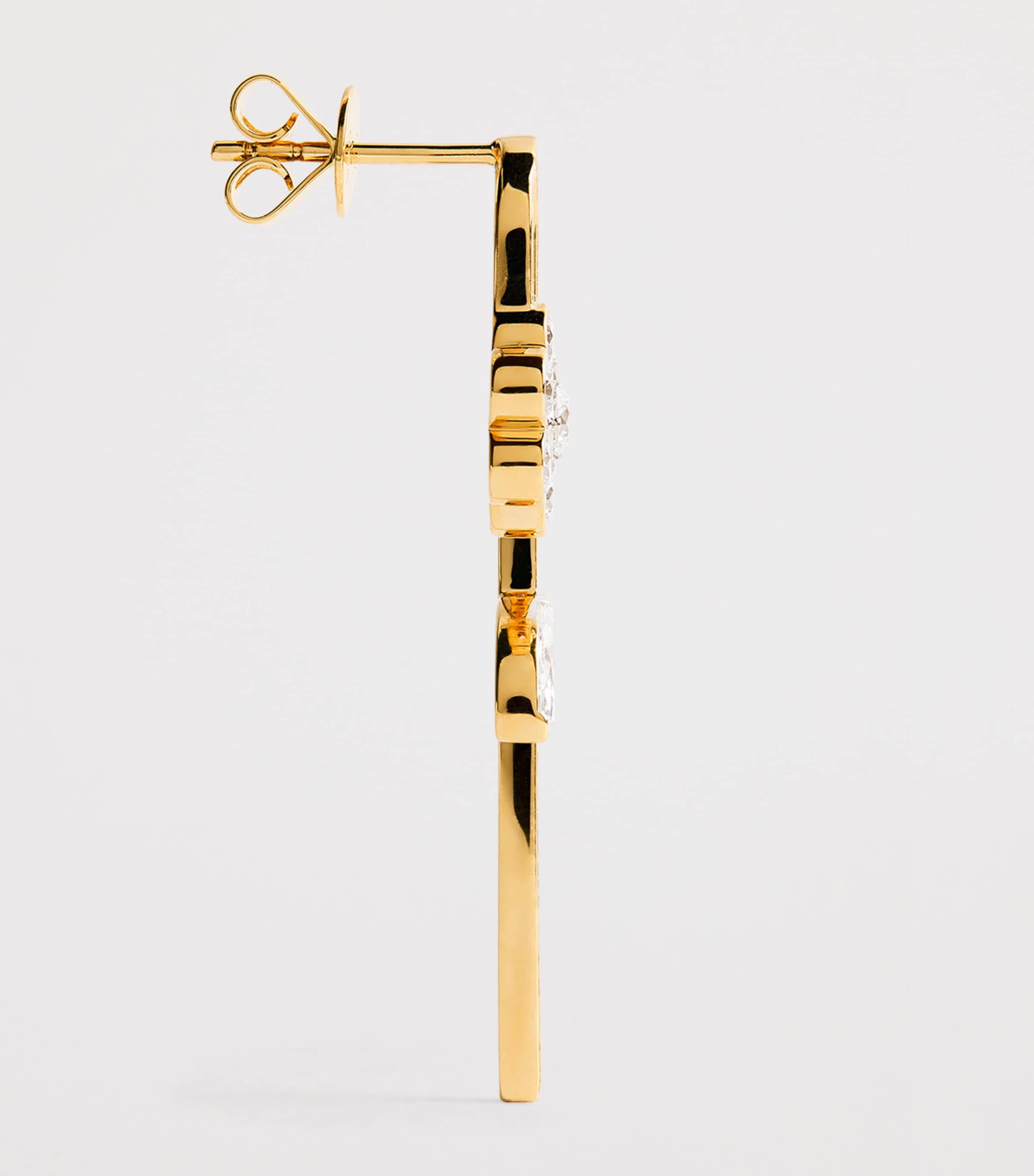 Yellow Gold and Diamond Tournesol Single Left Earring YELLOW GOLD Image 4