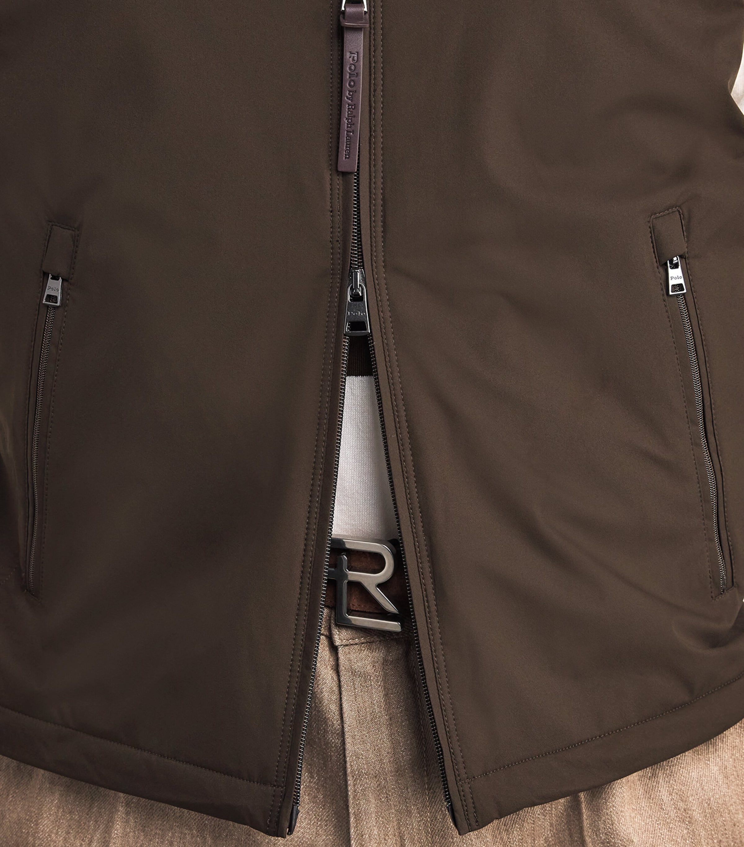 Gabardine Logo Gilet DARK BEECH Image 6