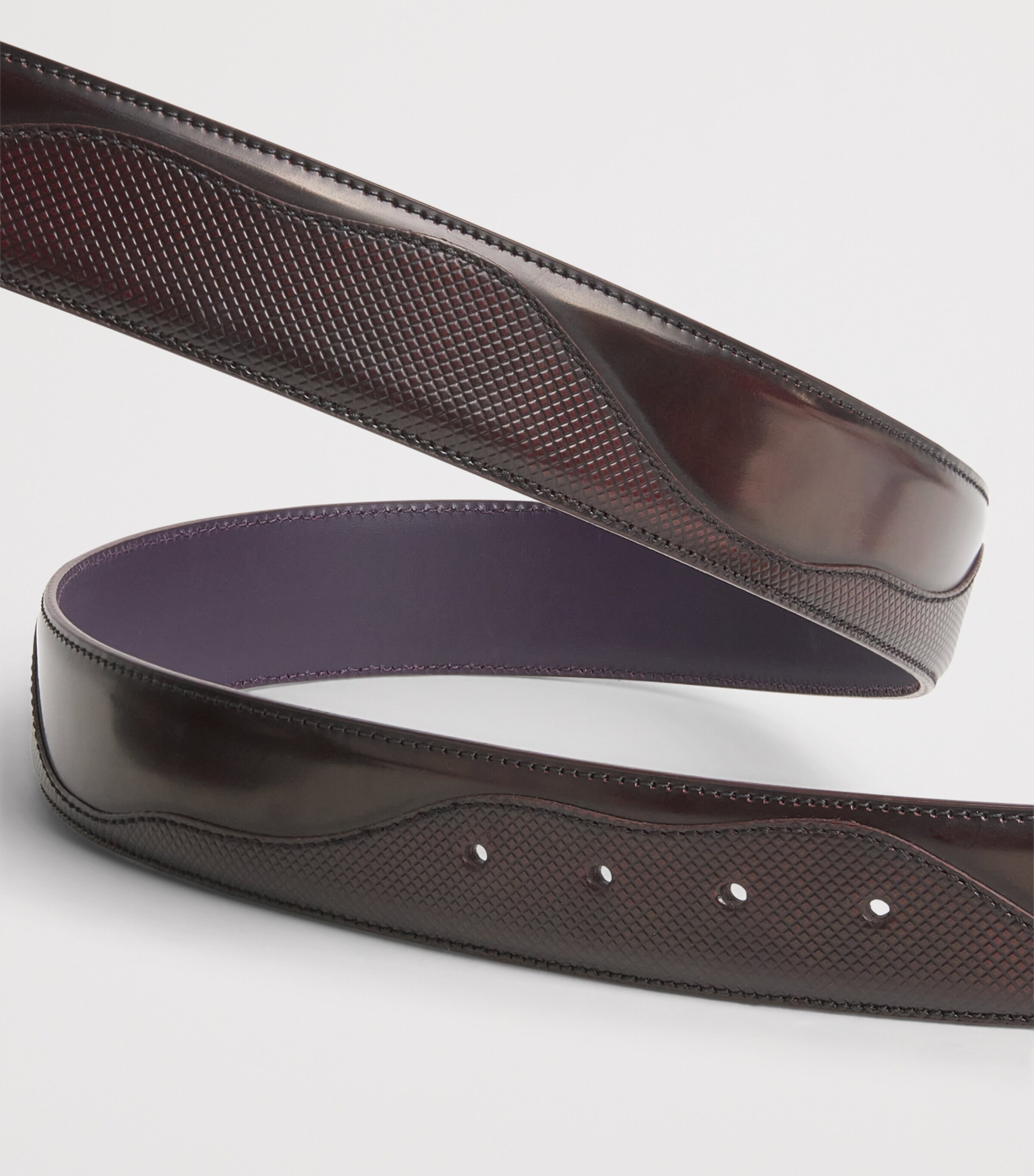 Elliot Rhodes Leather Belafonte Belt Wine Image 5
