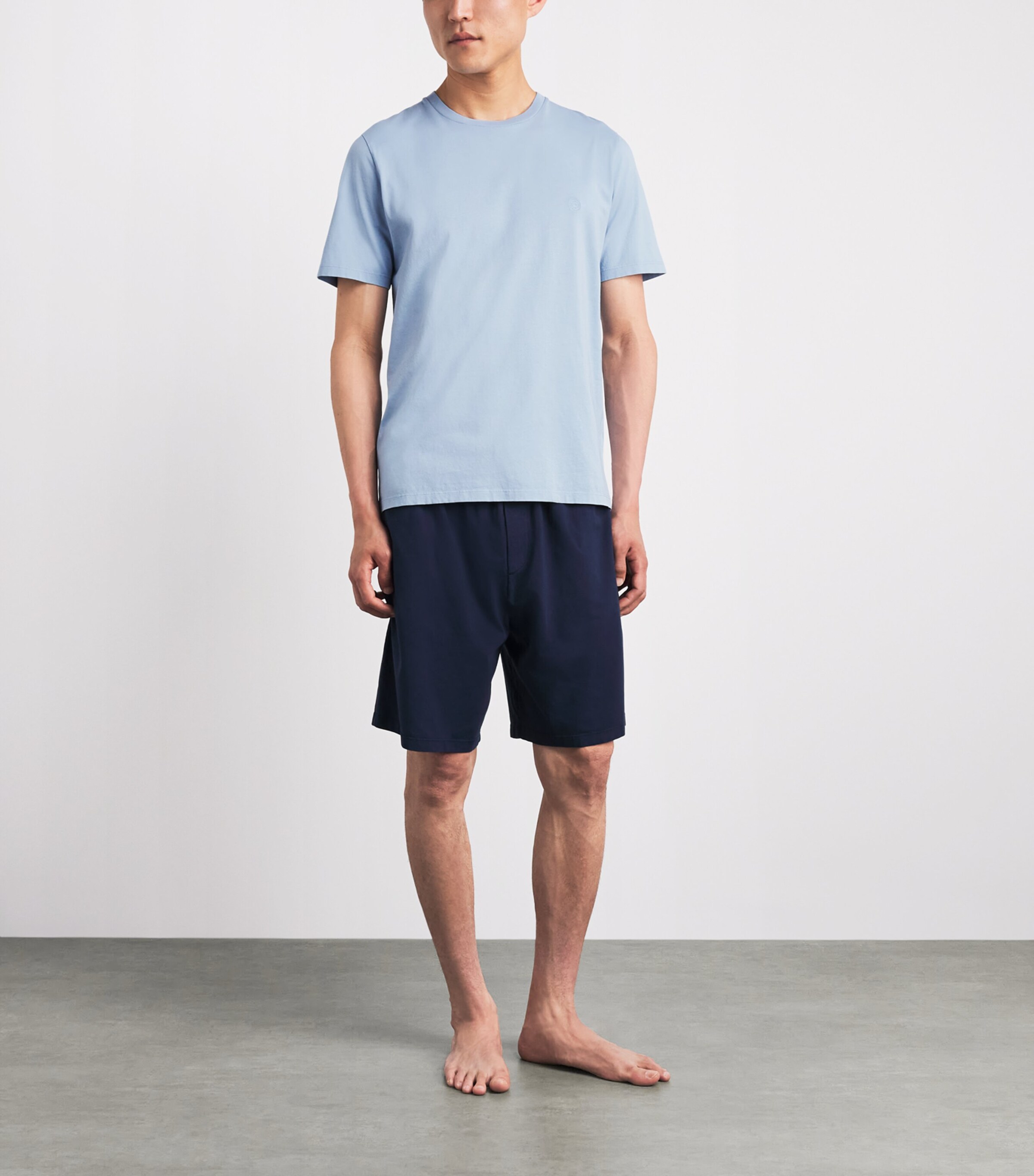 Harrods Mens Cotton T-Shirt Blue Image 2