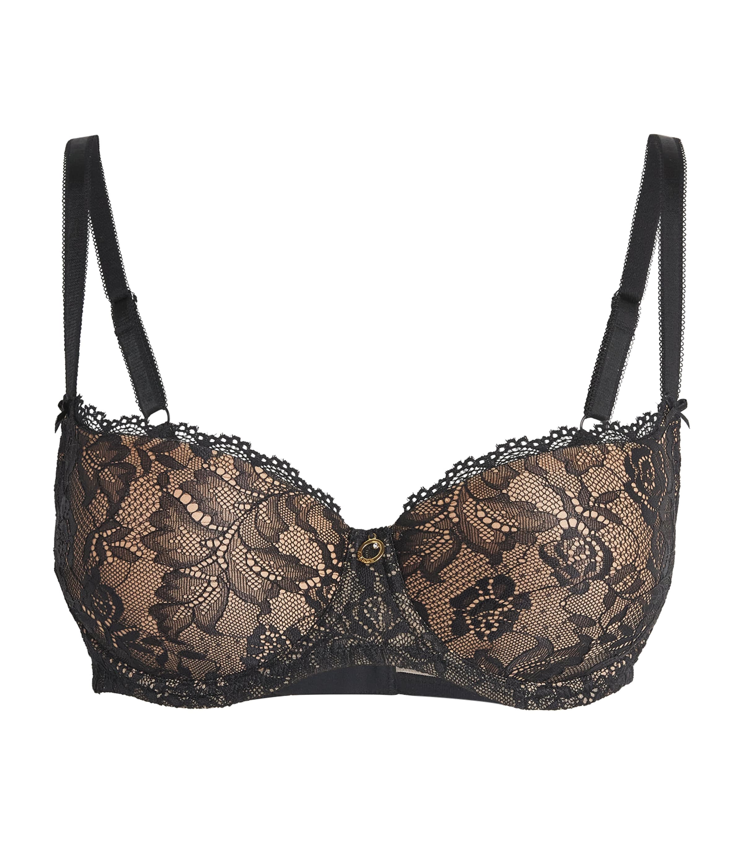 Lace Rosessence Half-Cup Bra BLACK Image 1